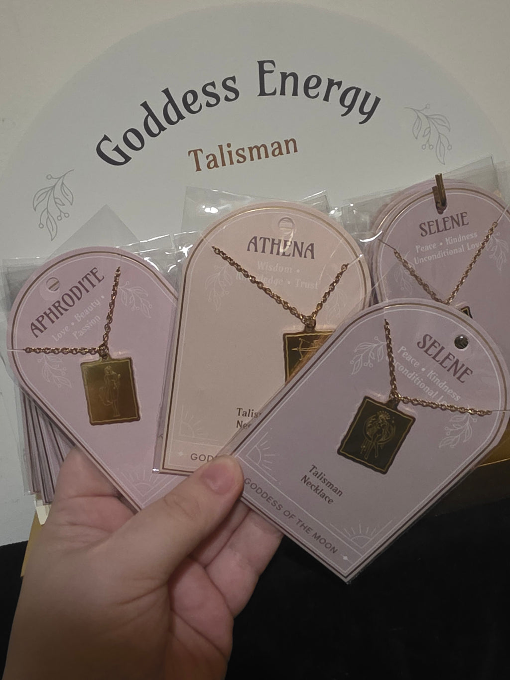Goddess Energy Talisman Necklaces – Aphrodite, Athena & Selene