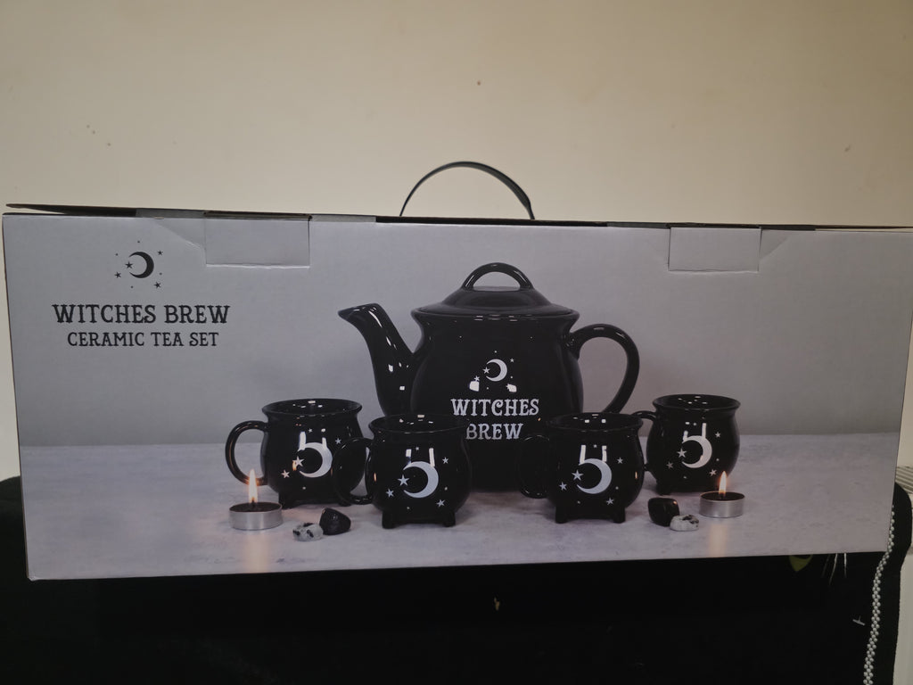 Witches Brew Ceramic Cauldron Tea Set – A Tea Party for Your Coven 🖤🌙