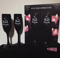 Dead Thirsty — Set of 2 Black Champagne Flutes