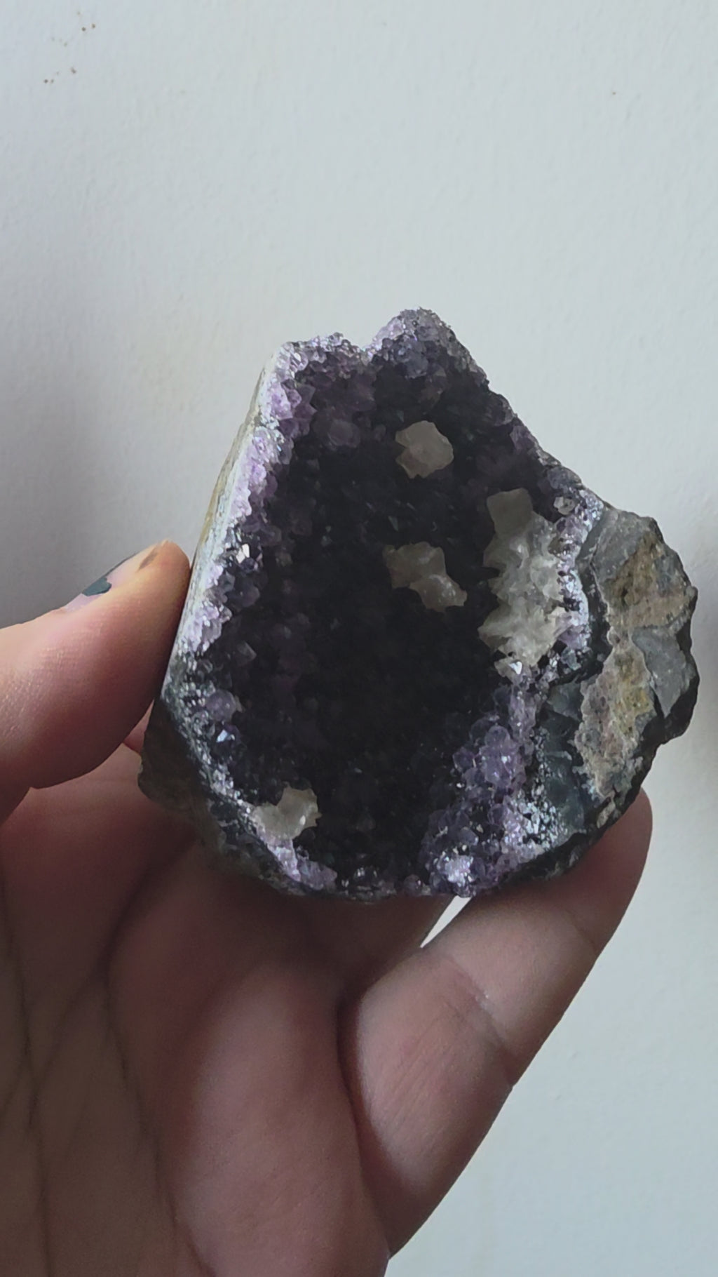 Natural Amethyst & Chalcedony Geode – Brazil | 170g