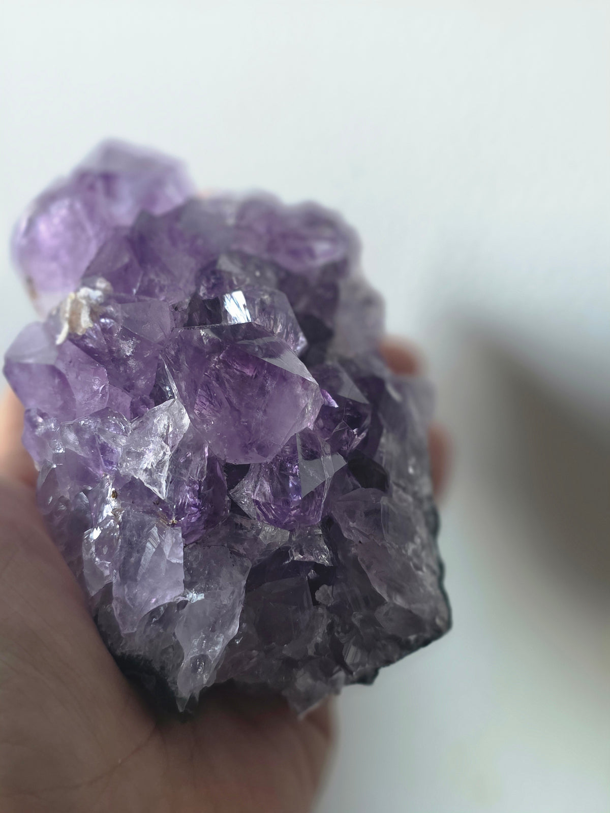 Natural Amethyst Crystal Cluster – Brazil | 530g Large Points
