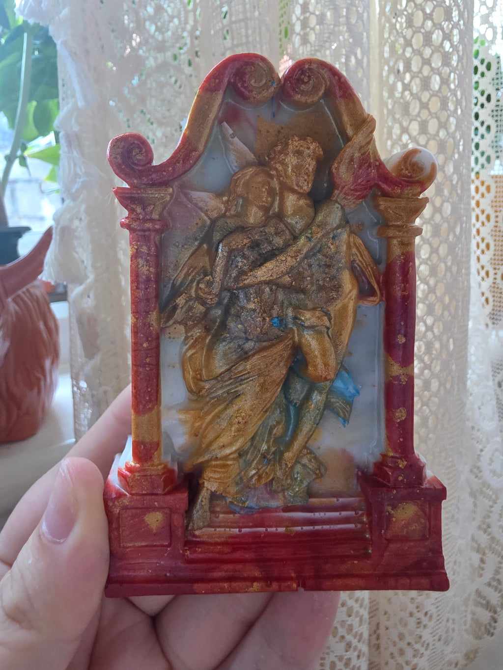 The Guardian Between Worlds | Handmade Resin Angel Sculpture