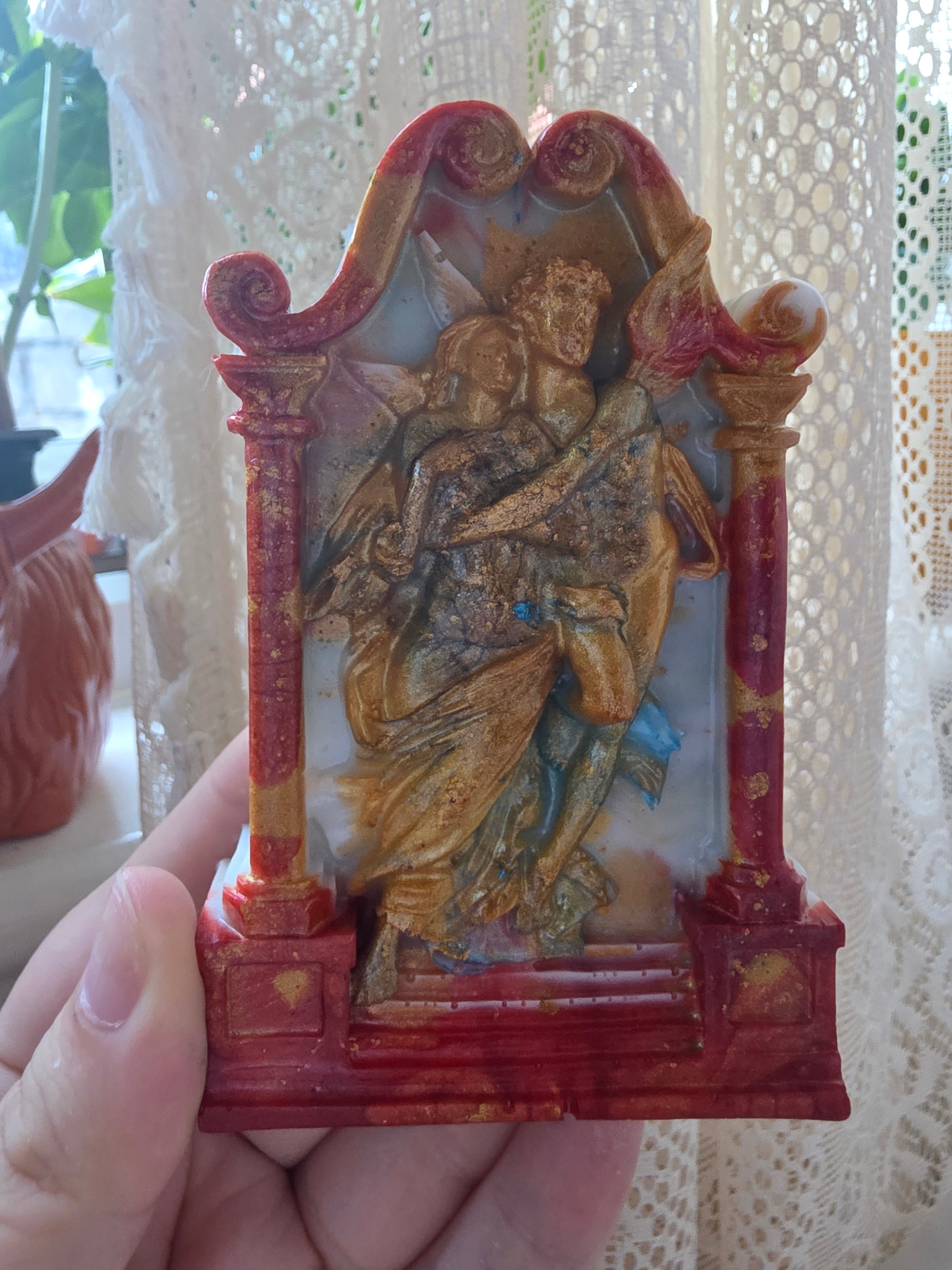 The Guardian Between Worlds | Handmade Resin Angel Sculpture