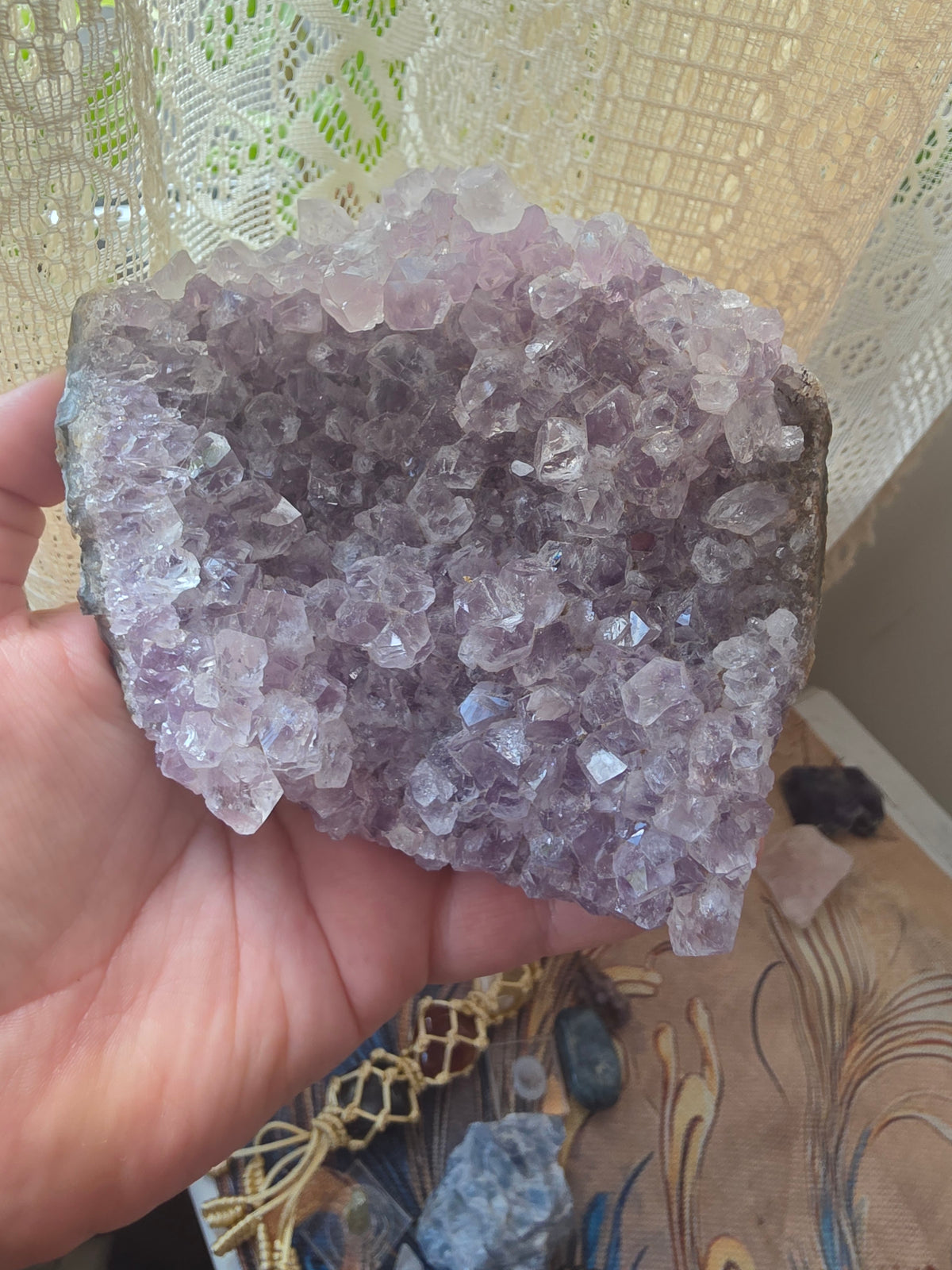 Natural Brazilian Amethyst Cluster | Druzy Crystal Geode Specimen