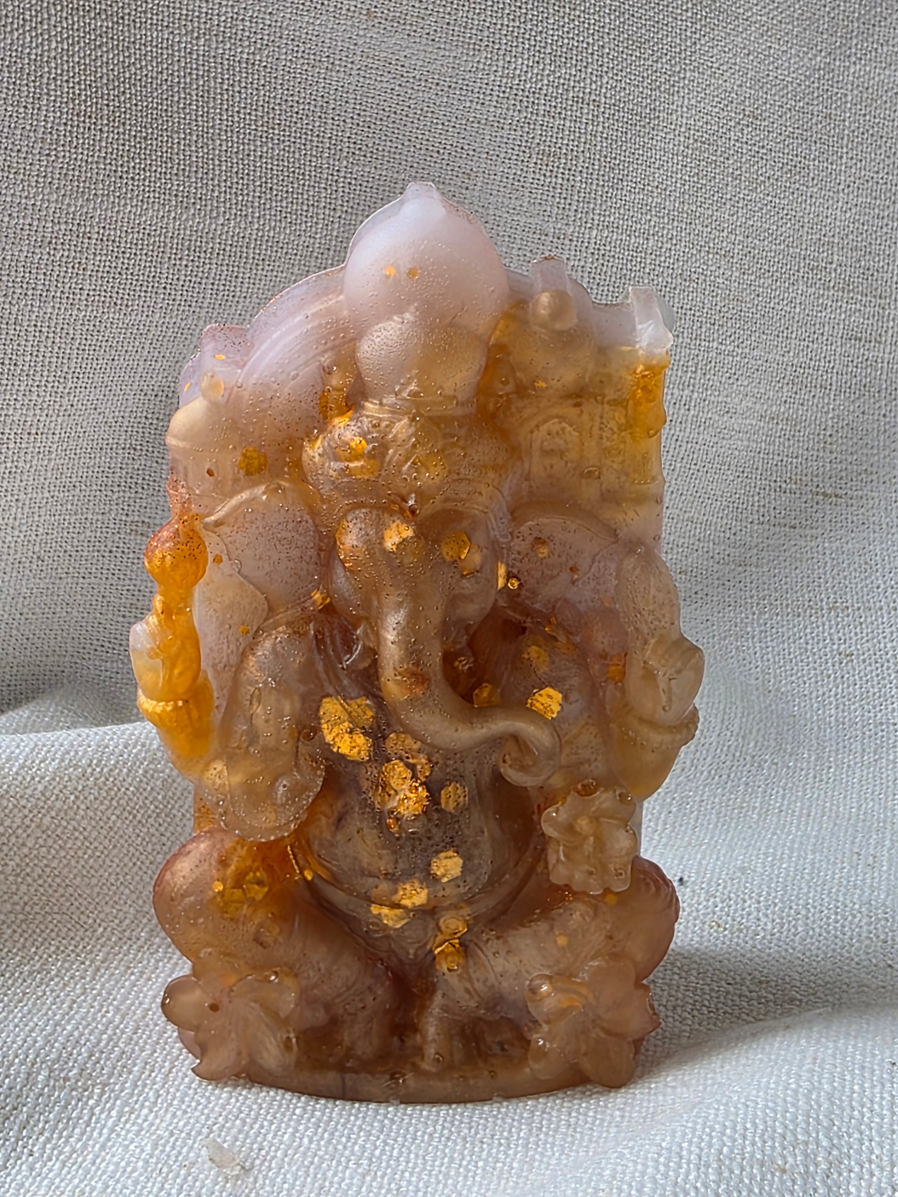 Golden Ganesha — Handcrafted Resin Sculpture