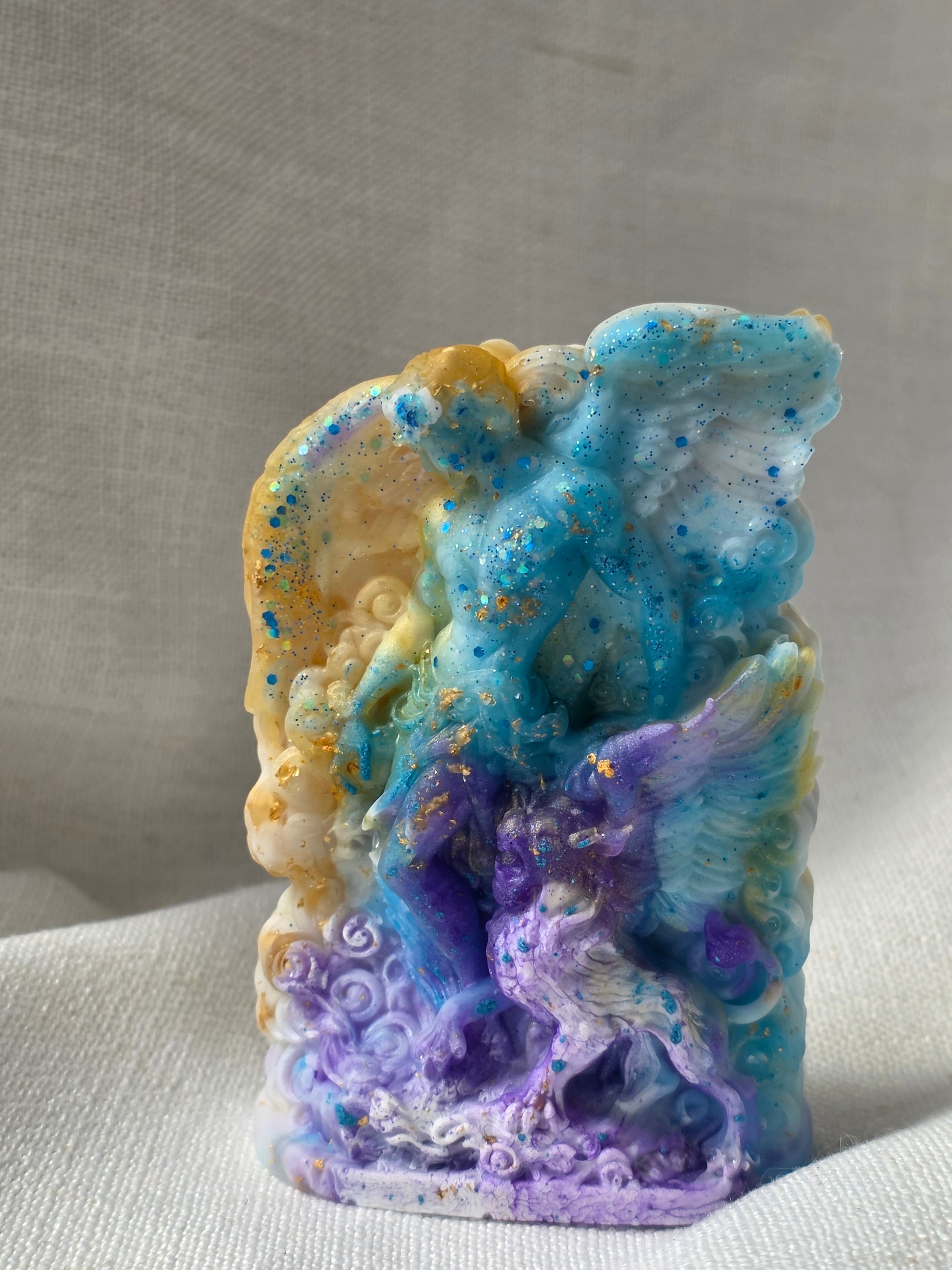 Celestial Guardian | Angel & Griffin Sculpture