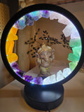 Rainbow Fluorite Crystal LED Lamp | USB Crystal Mood Light