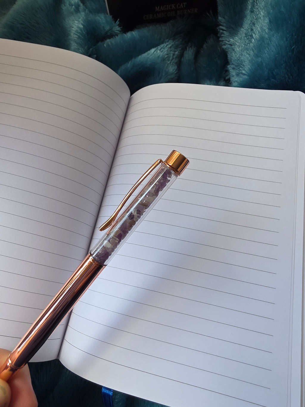 Dream Journal with Amethyst Crystal Pen