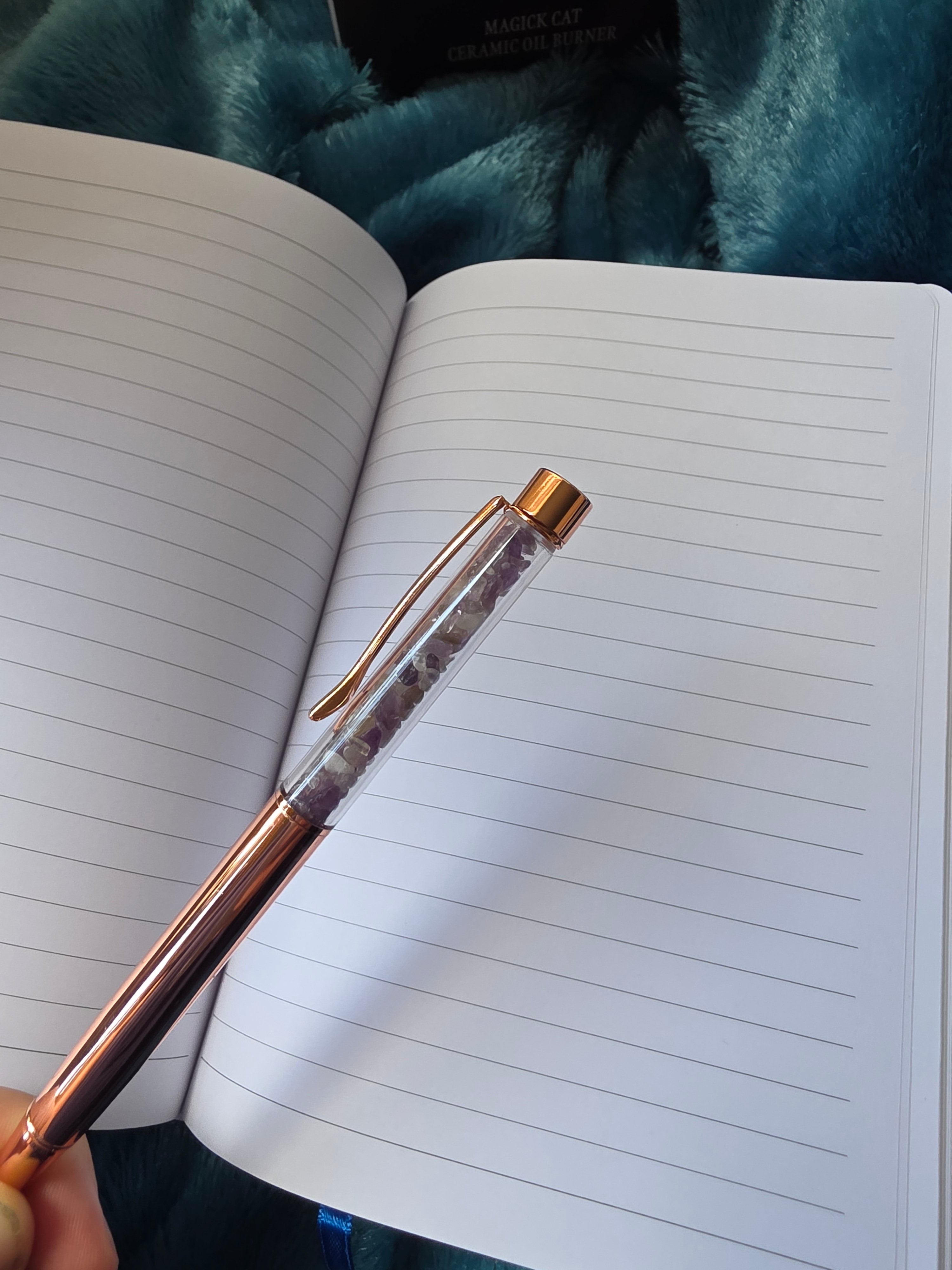 Dream Journal with Amethyst Crystal Pen
