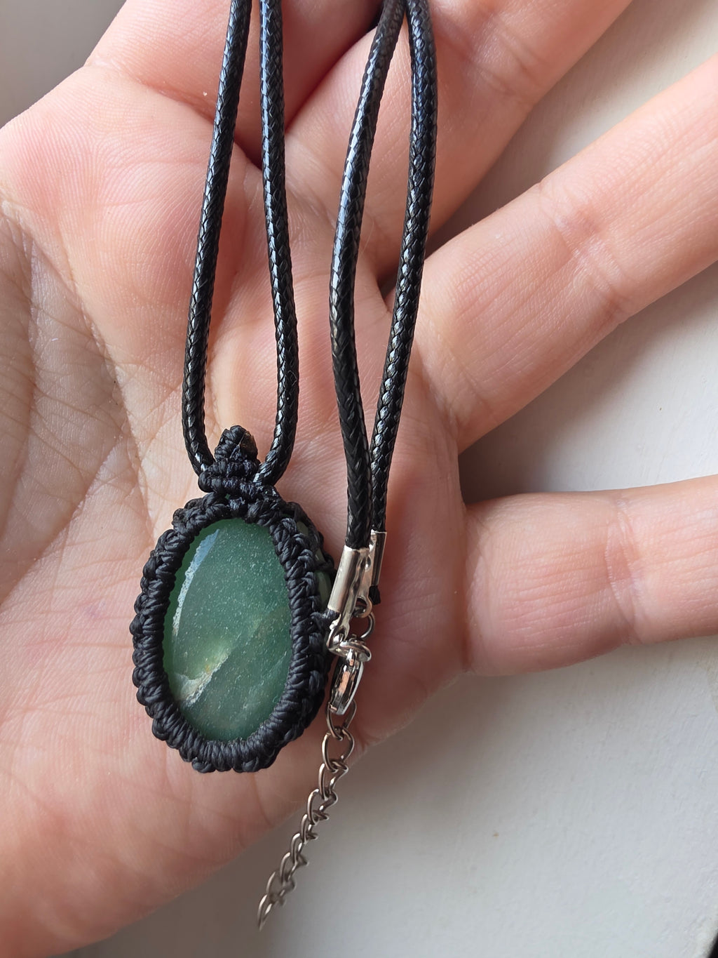 Natural Crystal Macramé Necklace | Growth & Resilience Collection – Choose Your Stone