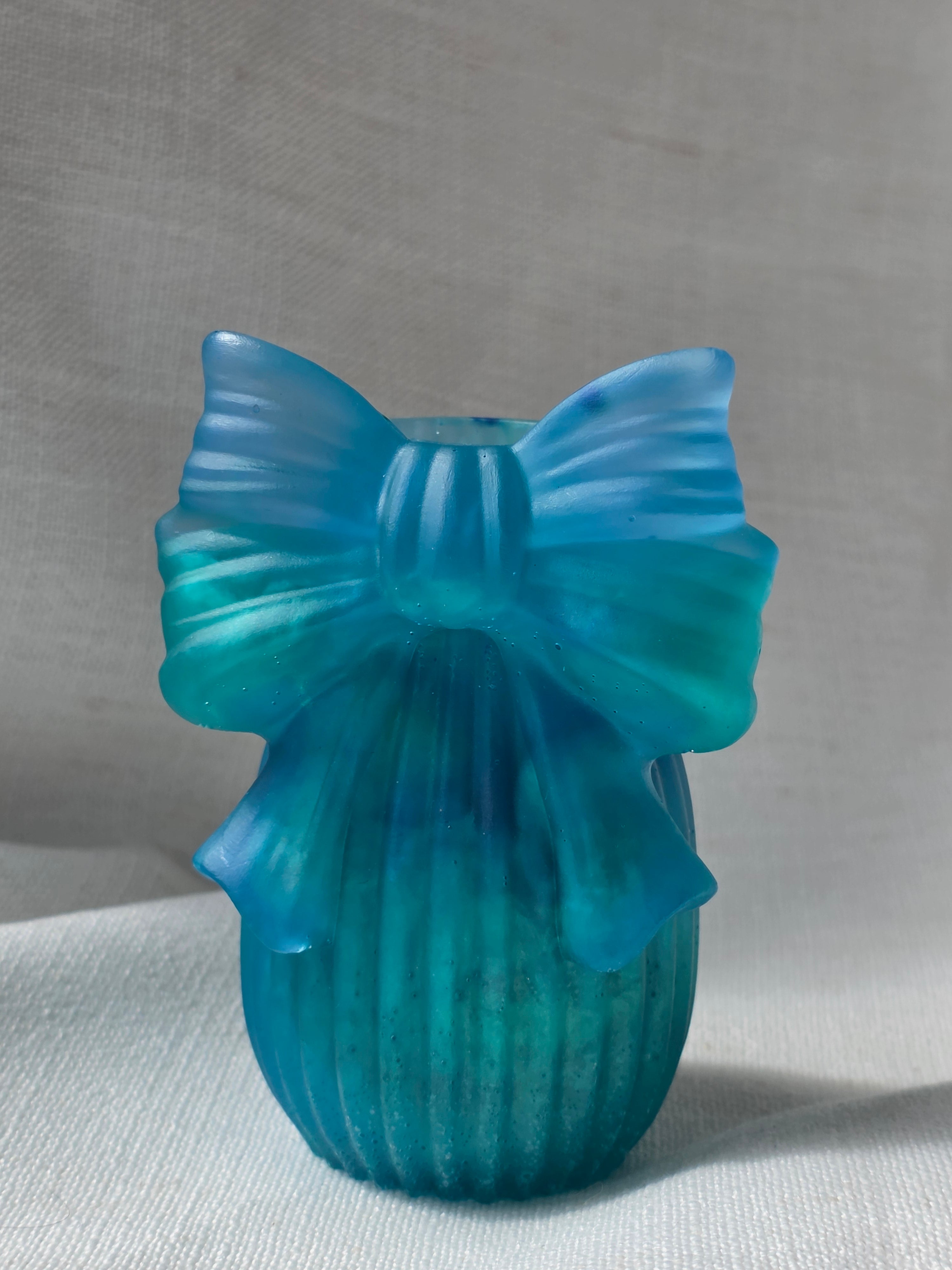 Ribbon Vase | Decorative Bow Vase (Handmade Resin)