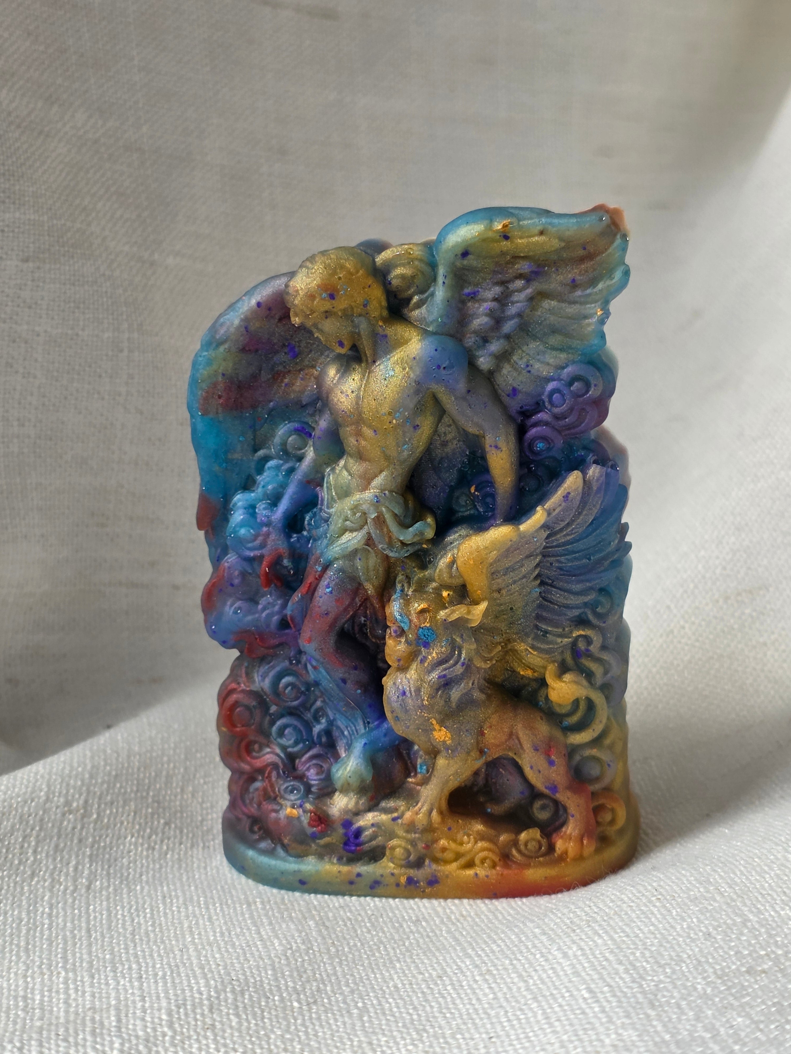 Celestial Guardian | Angel & Griffin Sculpture