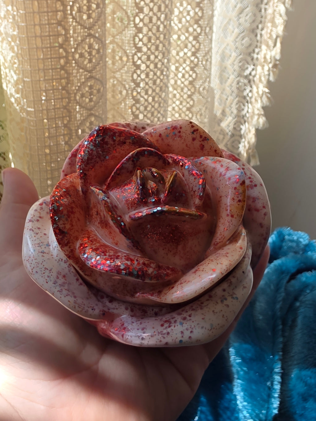 The Rose Who Remembered Her Fire - trinket box