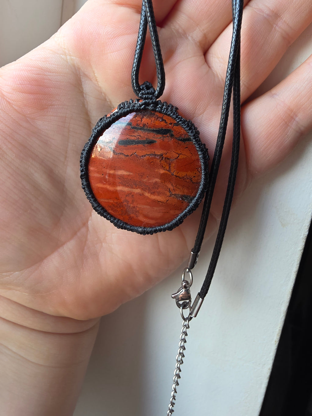 Natural Crystal Macramé Necklace | Growth & Resilience Collection – Choose Your Stone