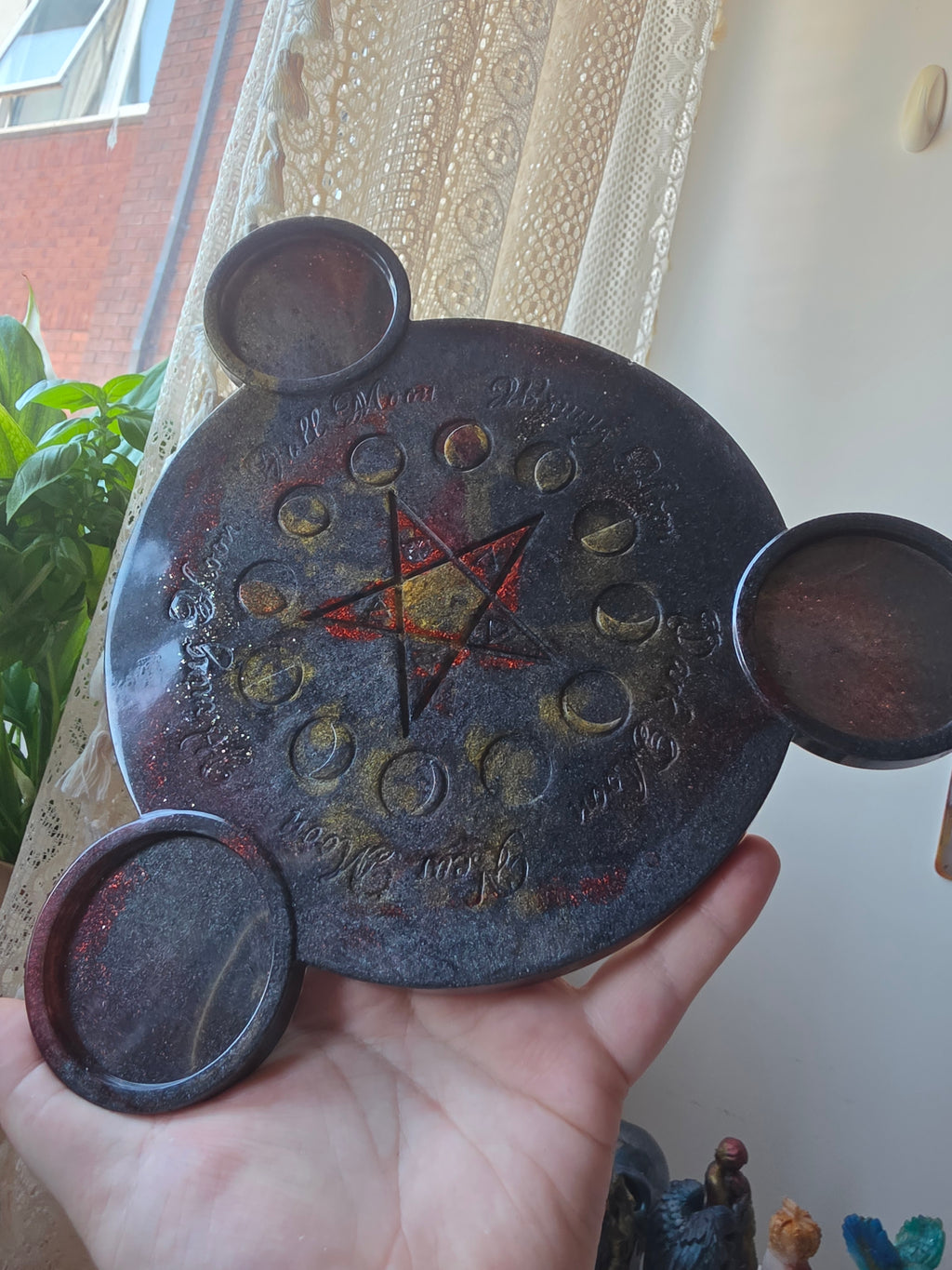 Perfectly Imperfect Triple Moon Ritual Tray & Altar