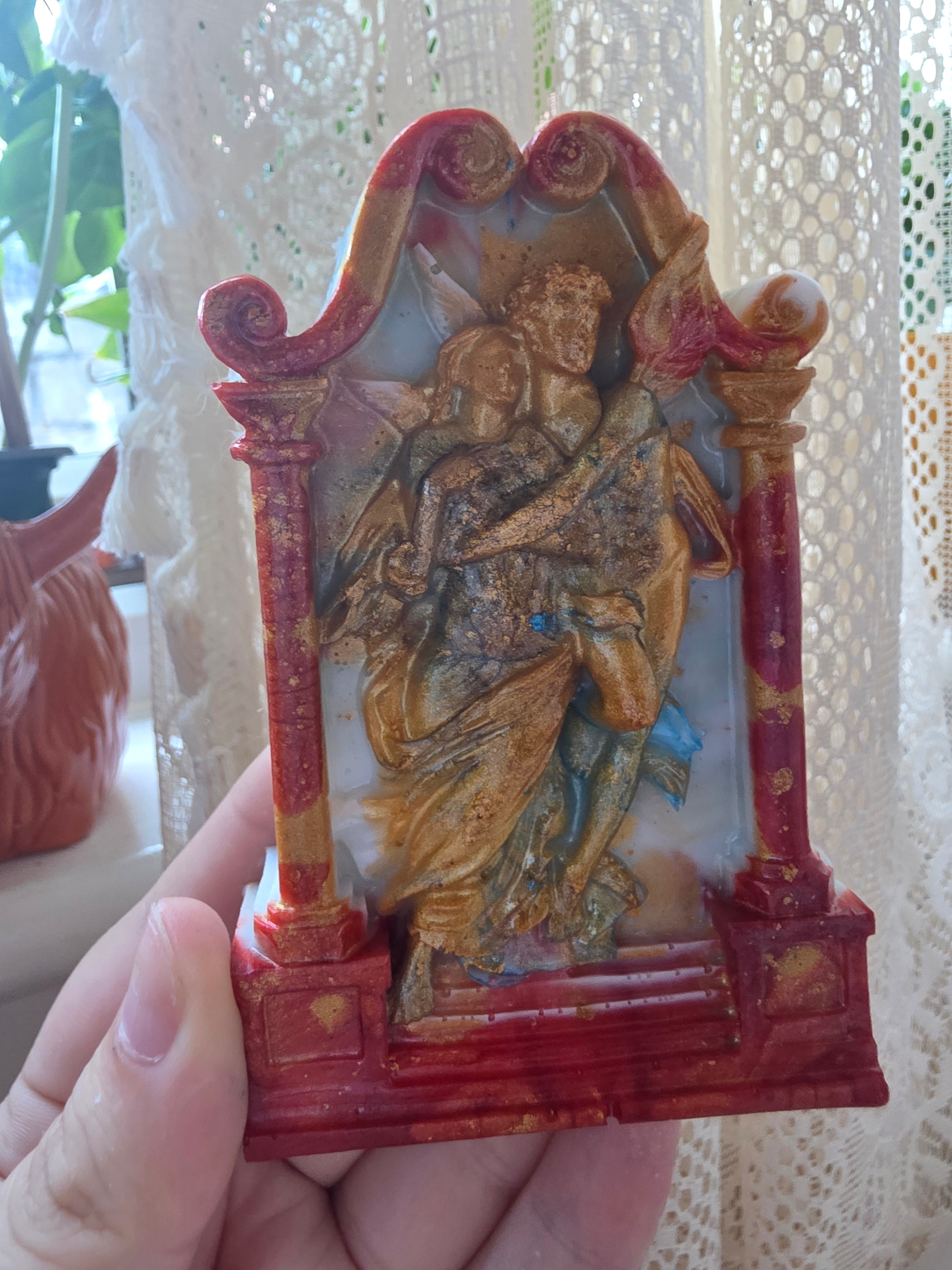 The Guardian Between Worlds | Handmade Resin Angel Sculpture