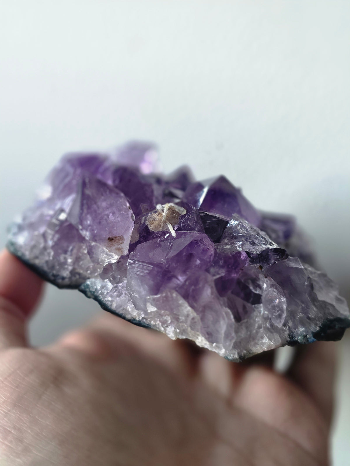 Natural Amethyst Crystal Cluster – Brazil | 530g Large Points