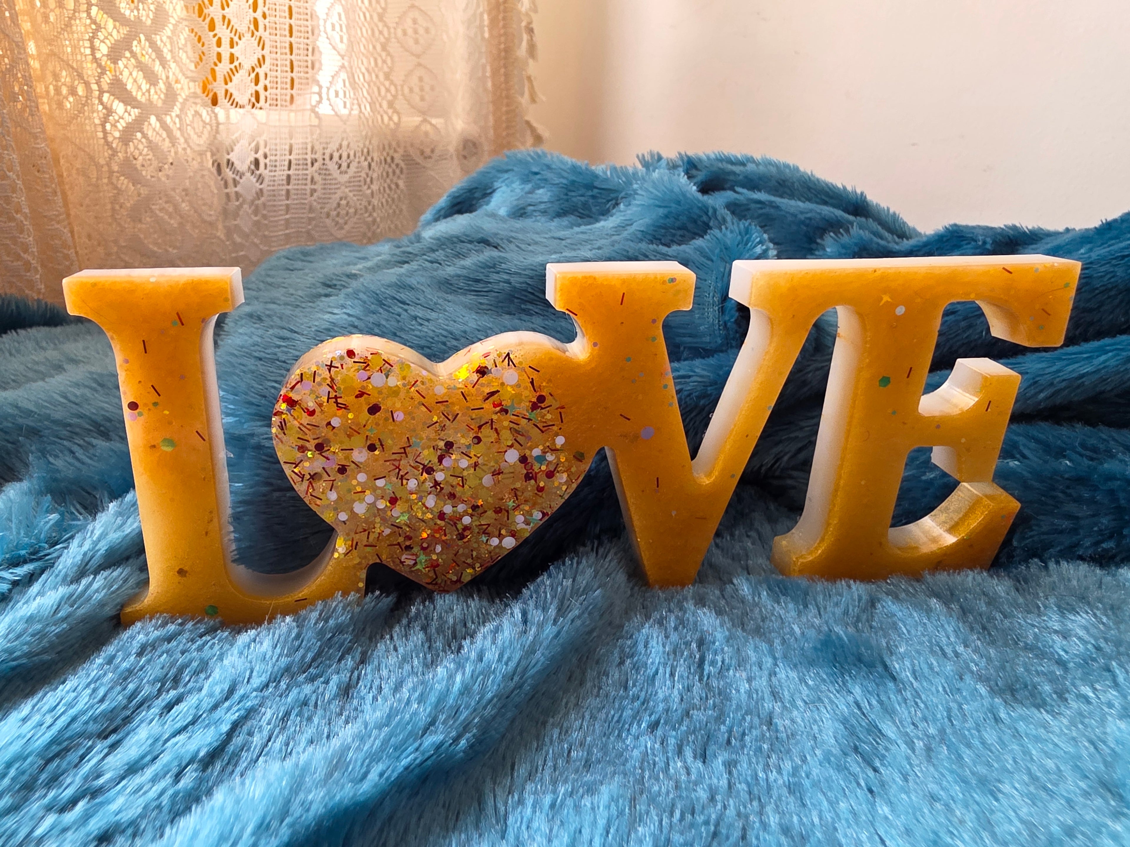 Divine Love resin sign
