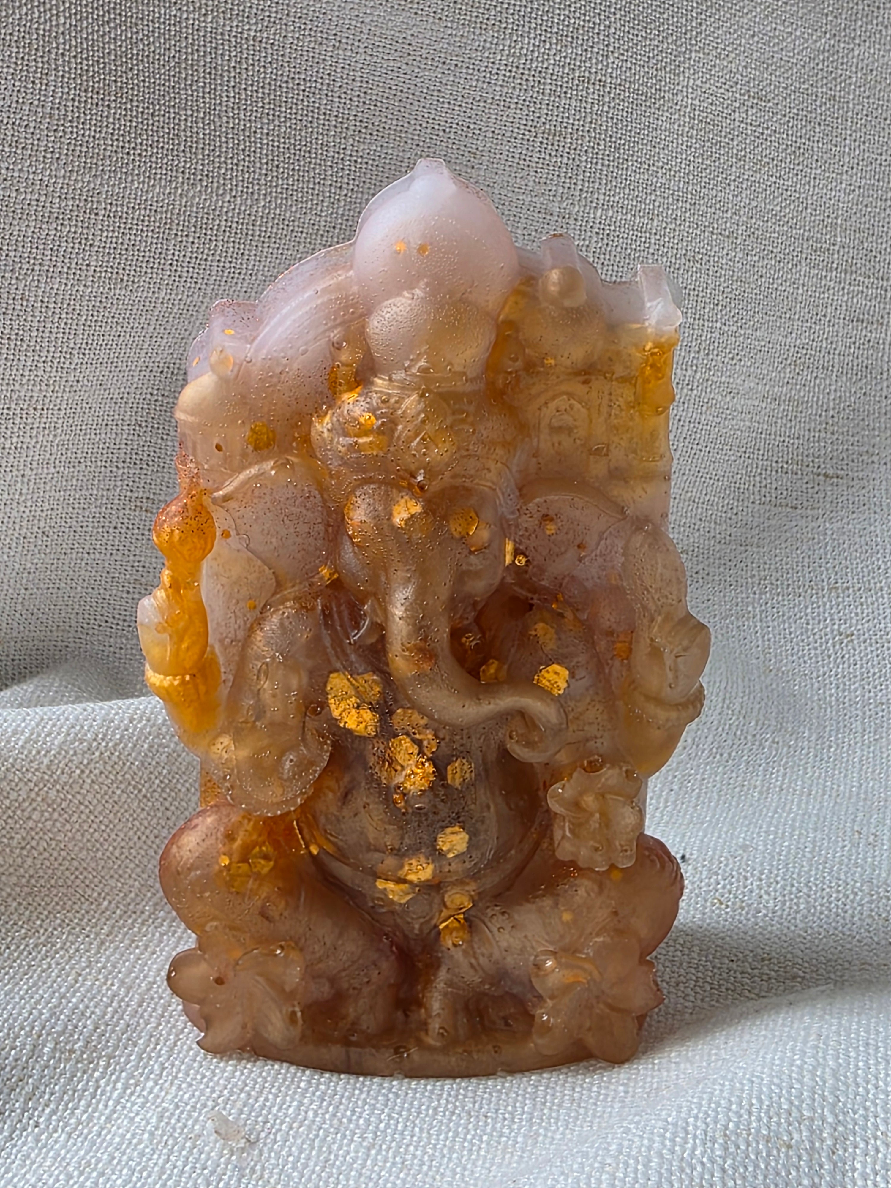 Golden Ganesha — Handcrafted Resin Sculpture