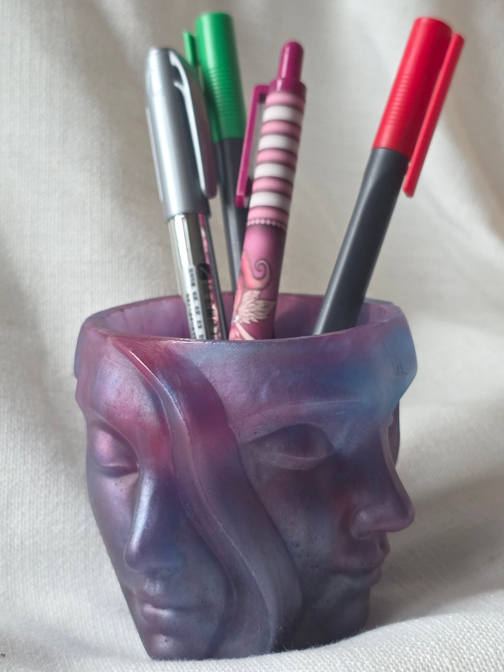 Duality Face Vessel | Mind & Self | Handmade Resin Spiritual Decor