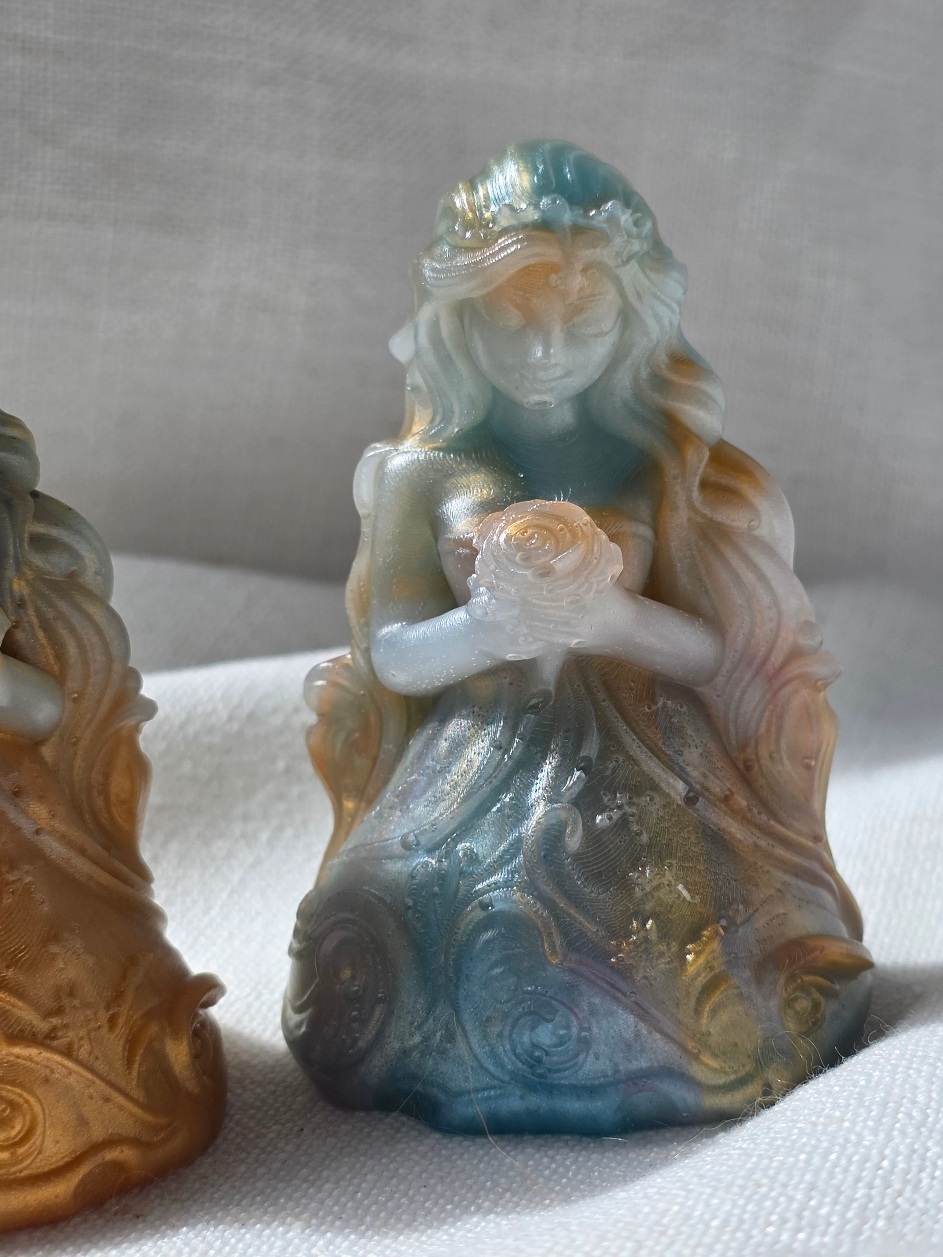 Rose Keeper (Imperfect) | Handmade Resin Goddess