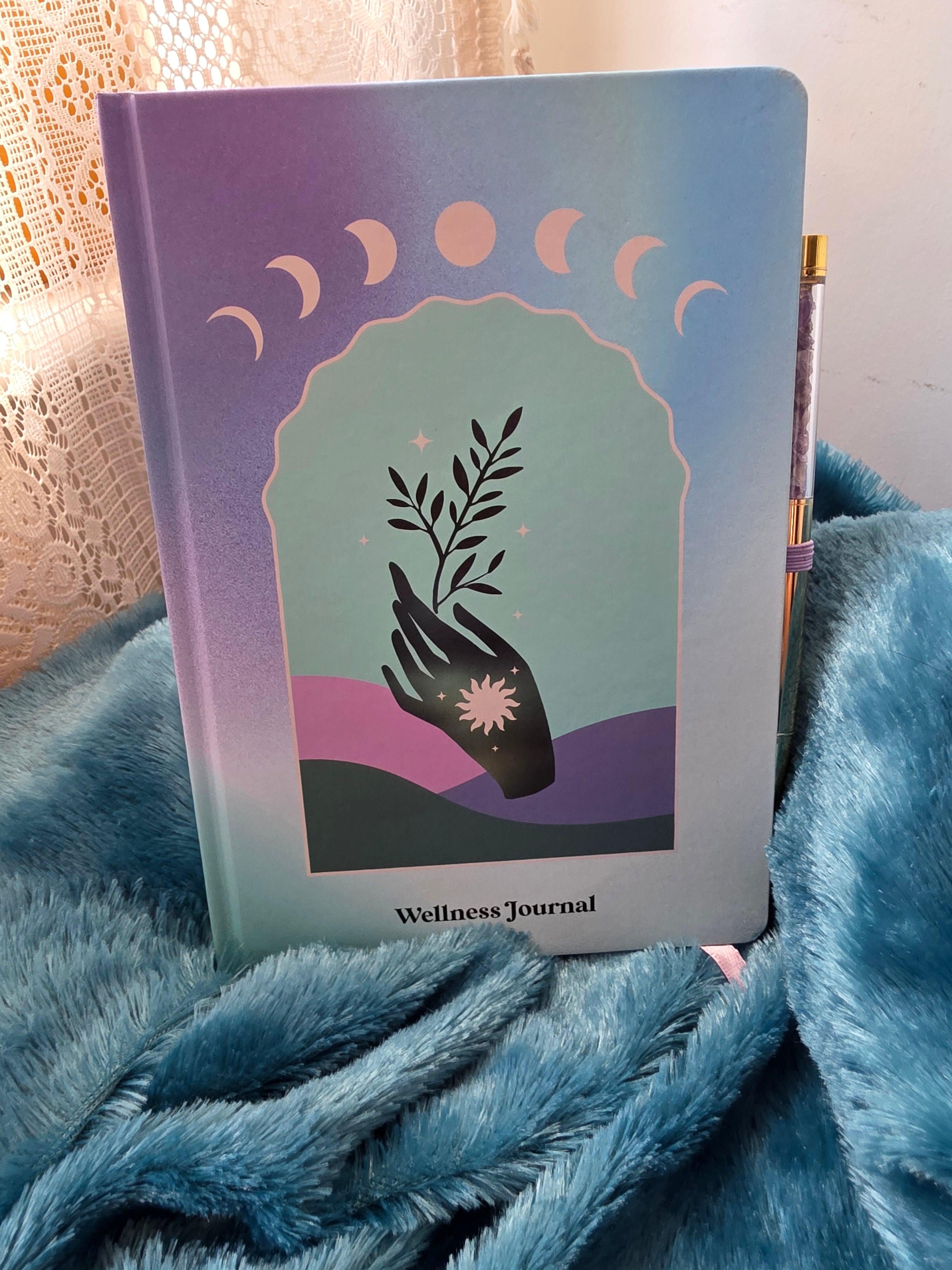 Wellness Journal with Amethyst Crystal Pen