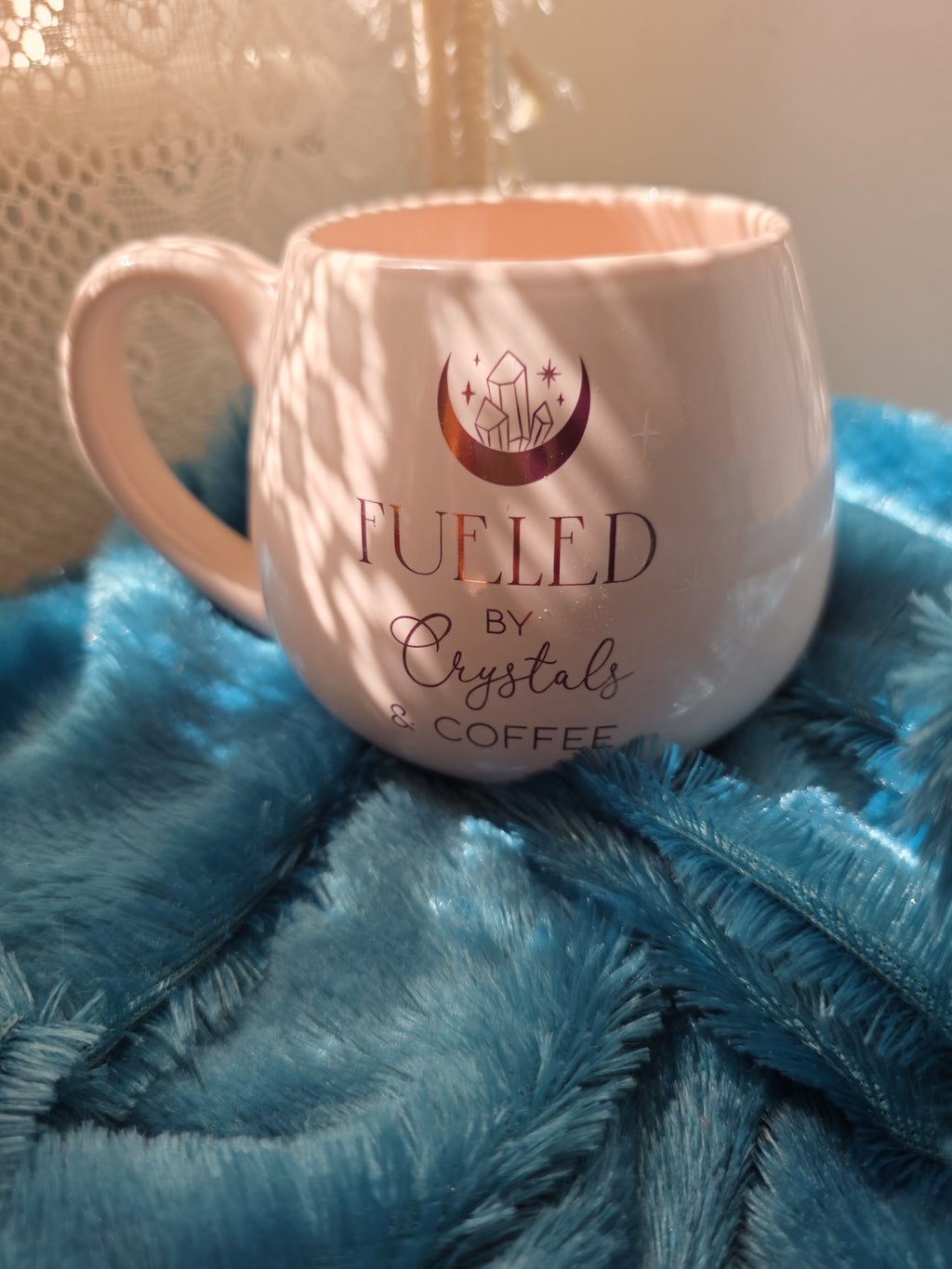 Fueled by Crystals and Coffee Mug
