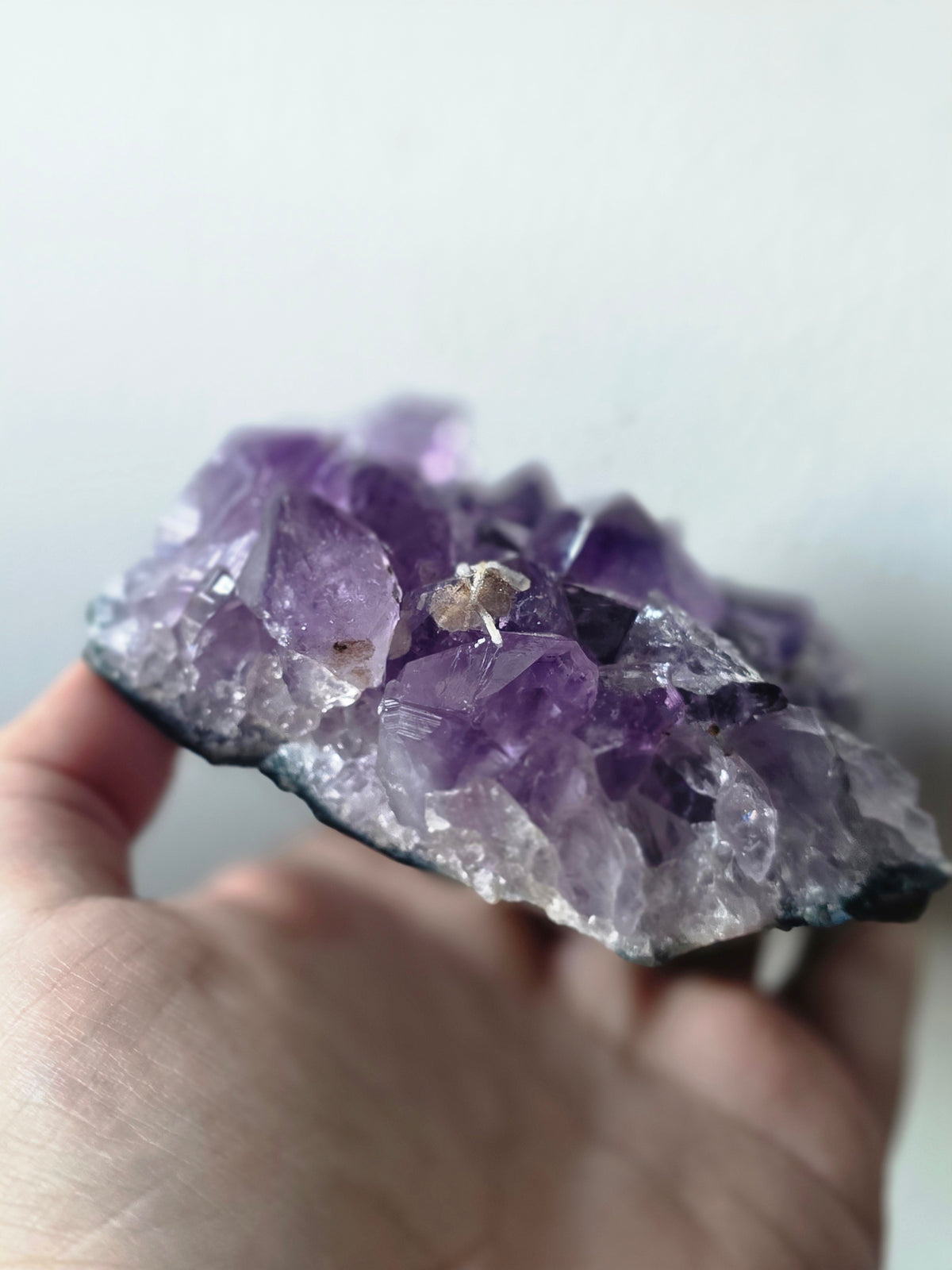 Natural Amethyst Crystal Cluster – Brazil | 530g Large Points