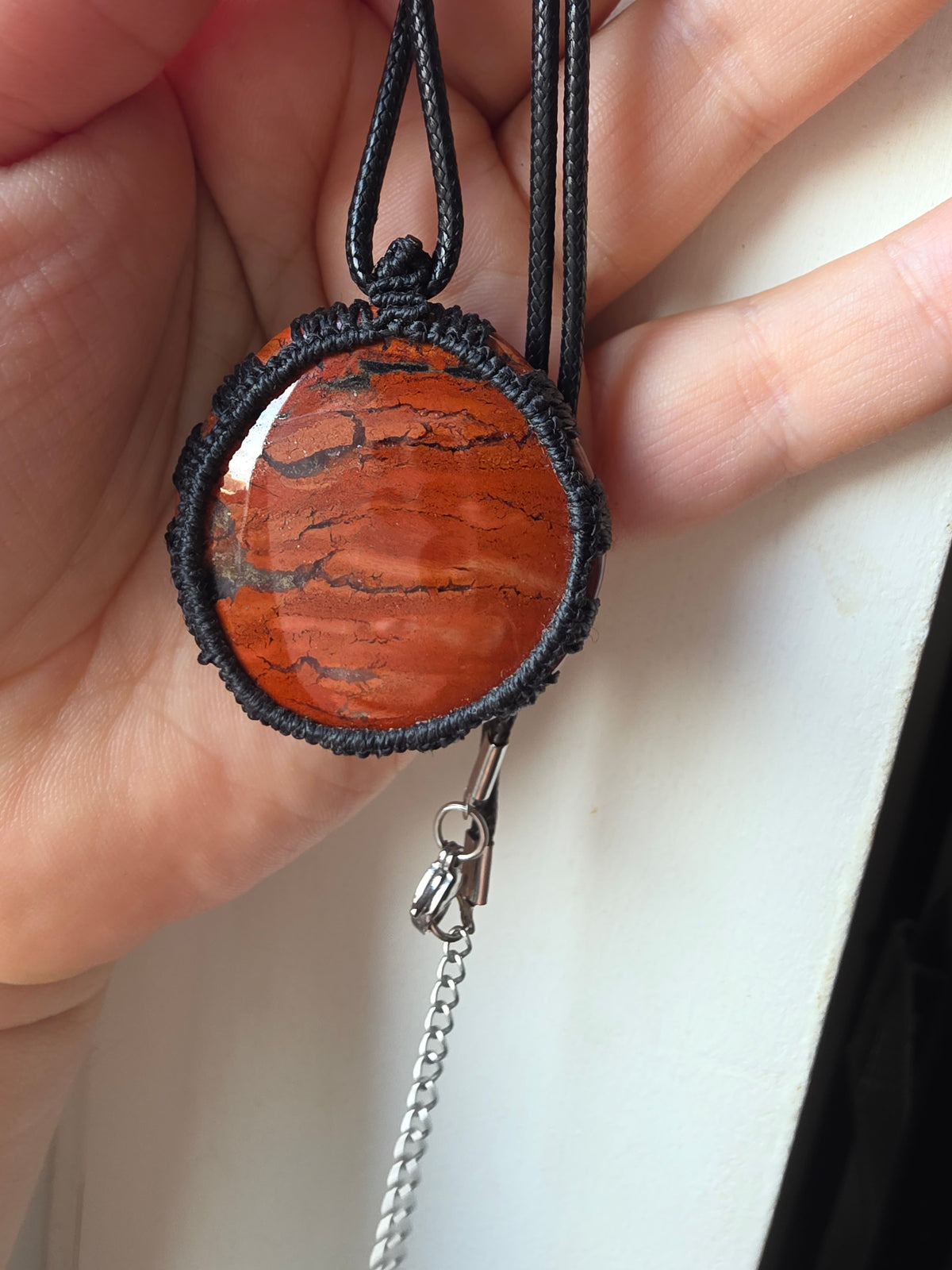 Natural Crystal Macramé Necklace | Growth & Resilience Collection – Choose Your Stone