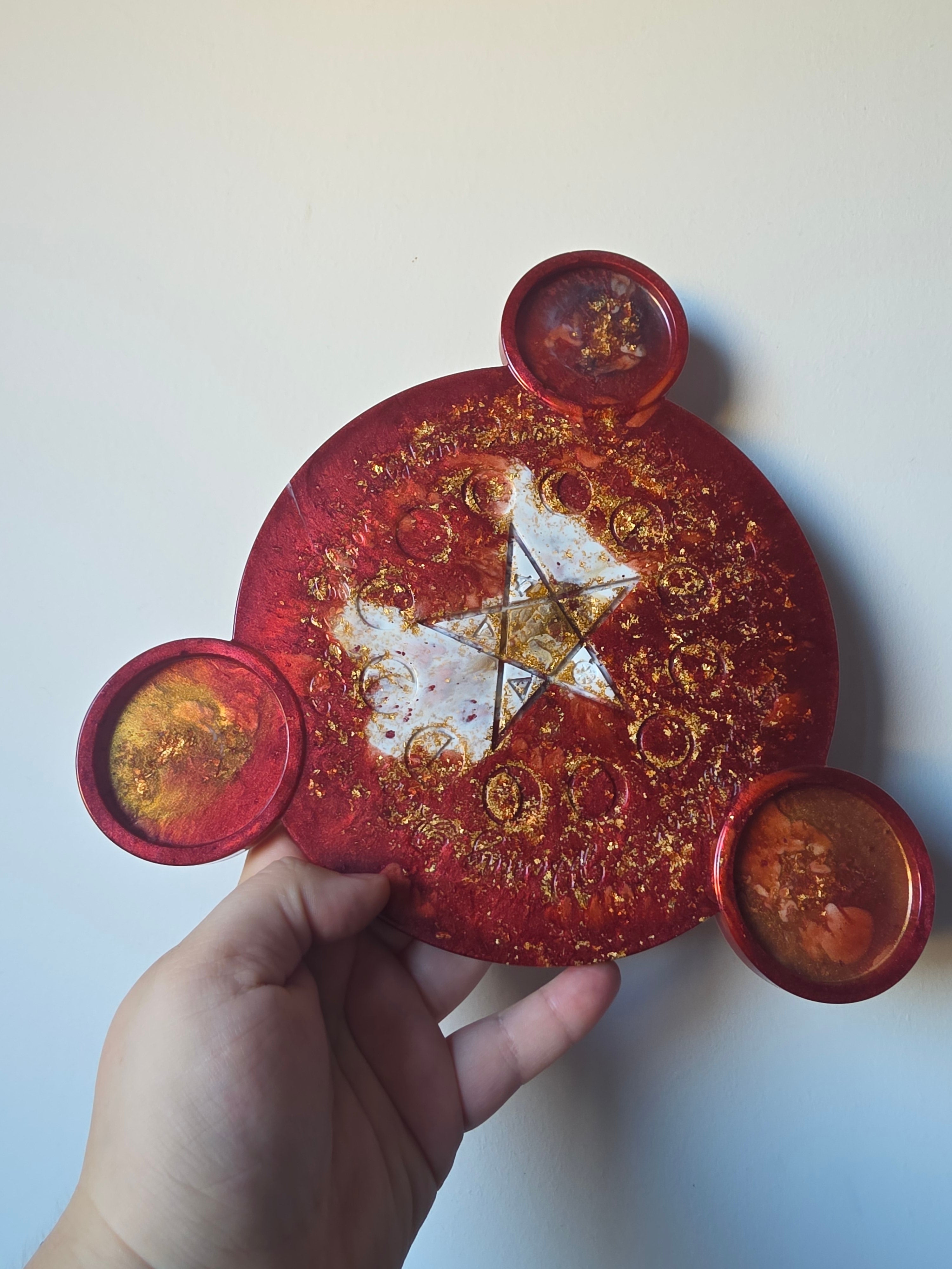 Perfectly Imperfect Triple Moon Ritual Tray & Altar