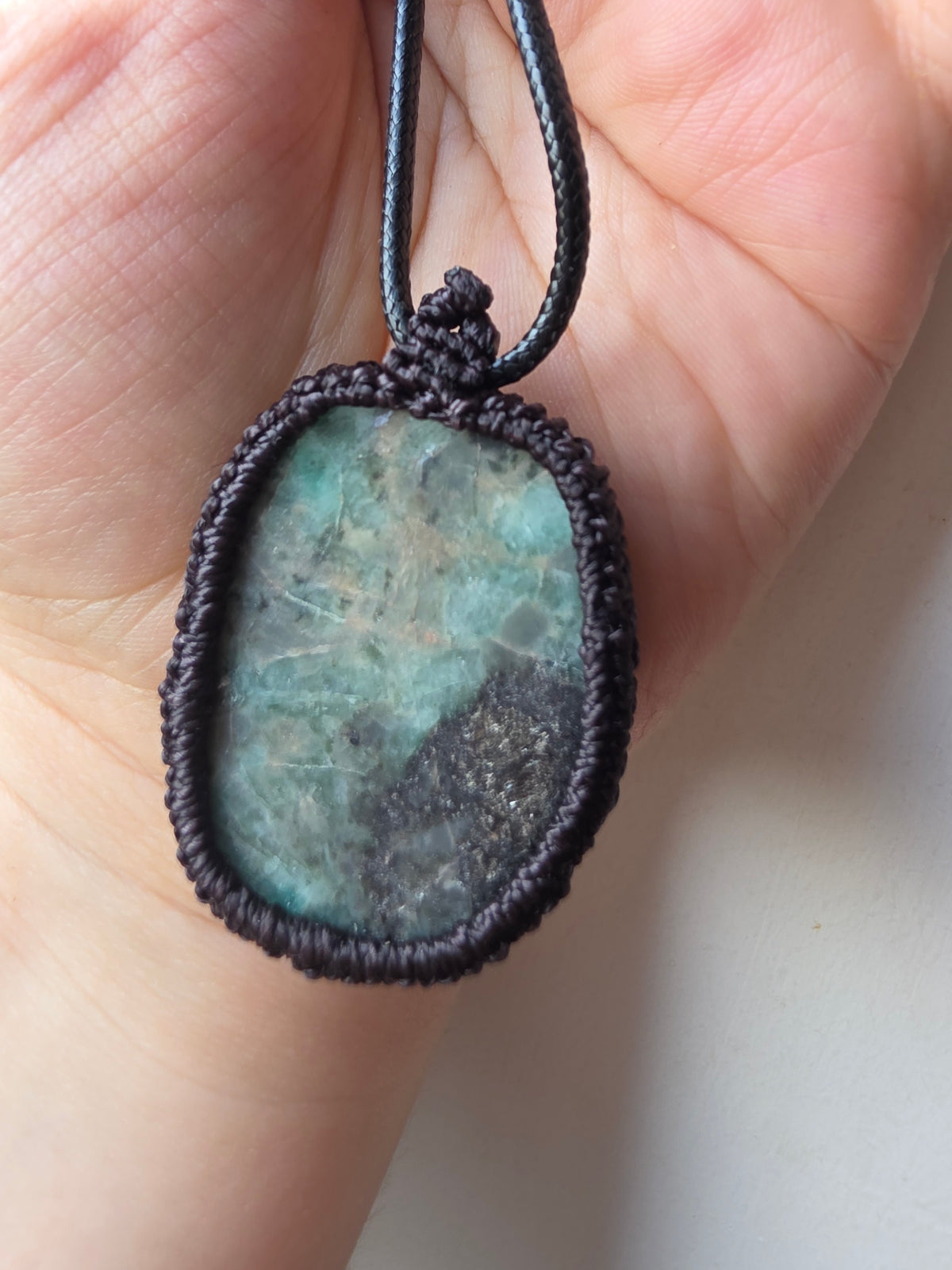 Natural Crystal Macramé Necklace | Growth & Resilience Collection – Choose Your Stone