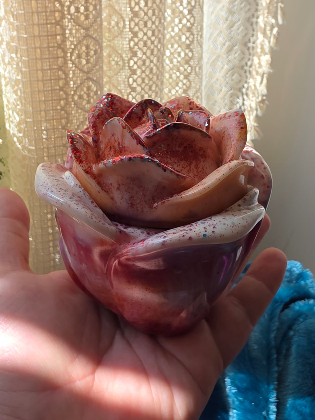 The Rose Who Remembered Her Fire - trinket box