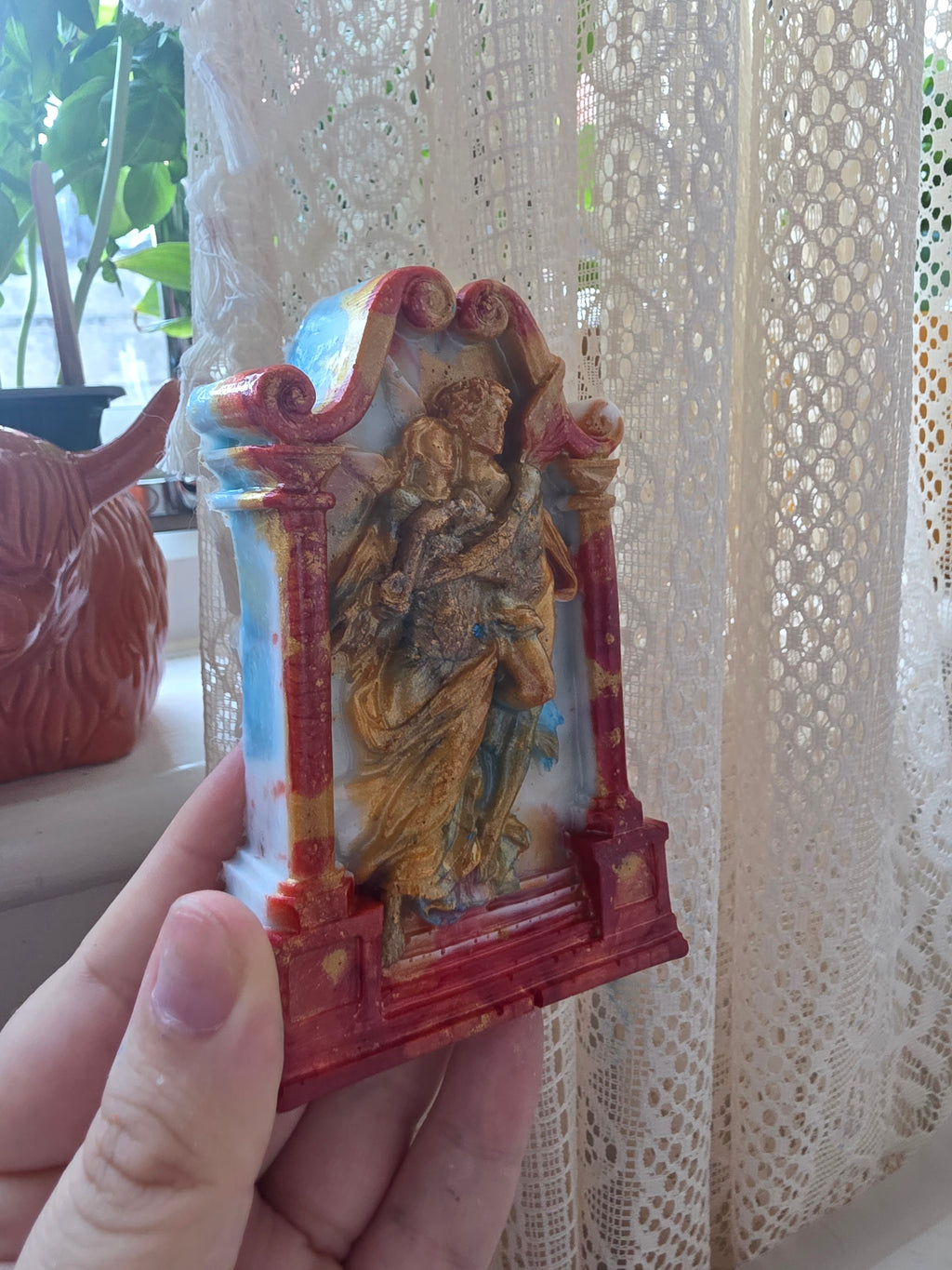 The Guardian Between Worlds | Handmade Resin Angel Sculpture