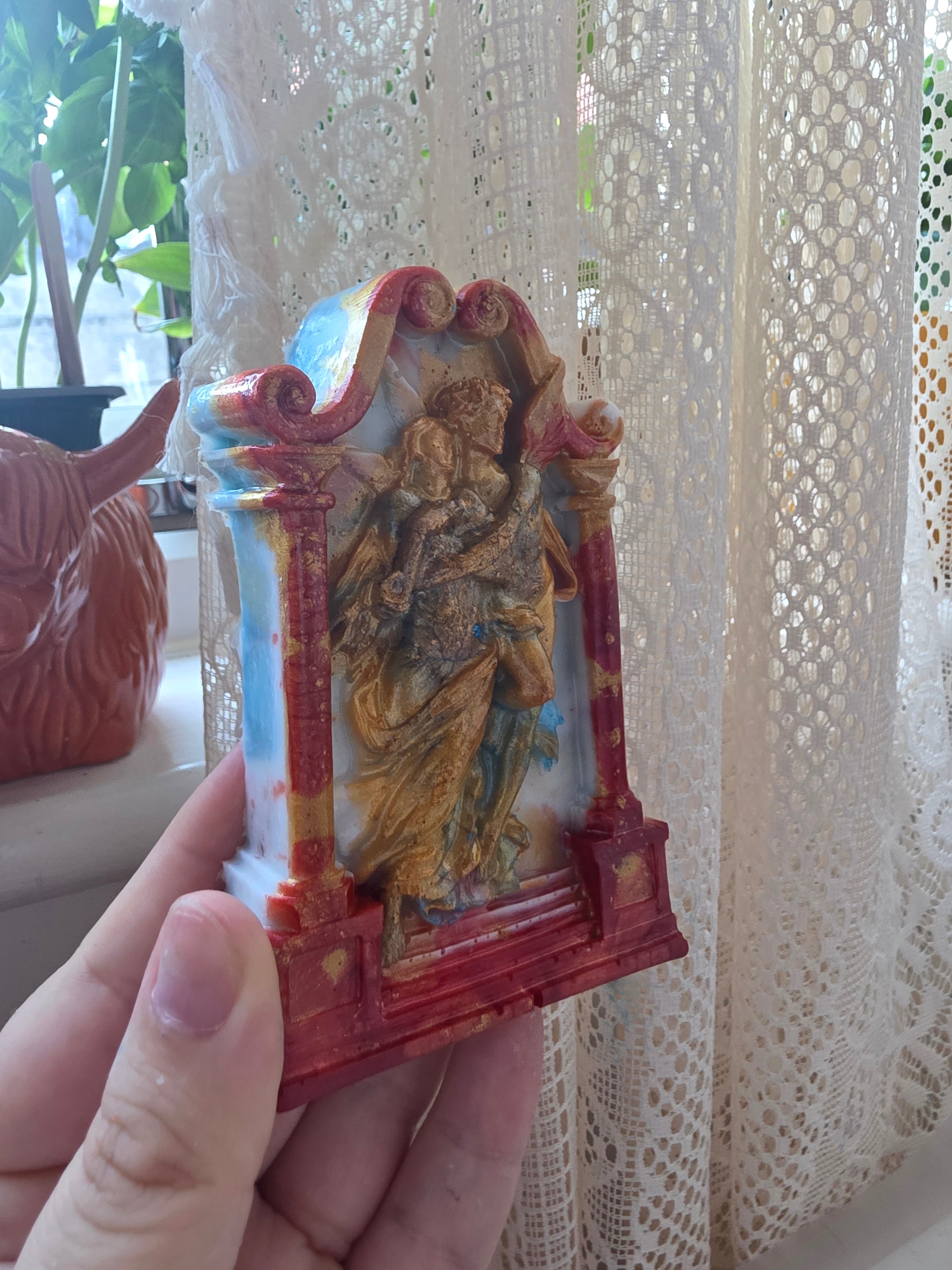 The Guardian Between Worlds | Handmade Resin Angel Sculpture