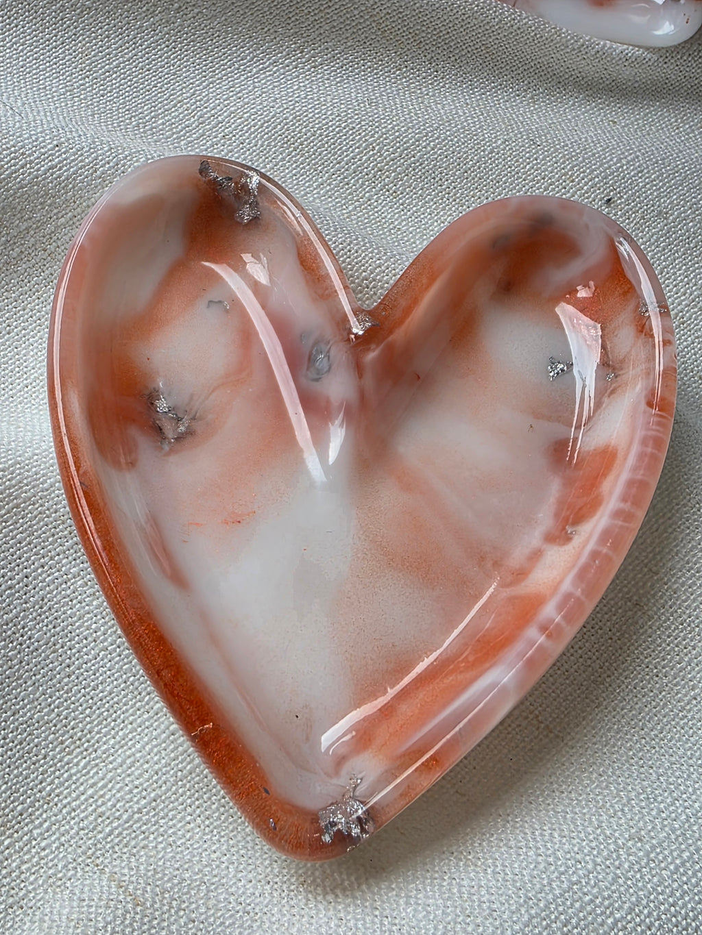 Mini Heart Trinket Dish — Handmade Resin