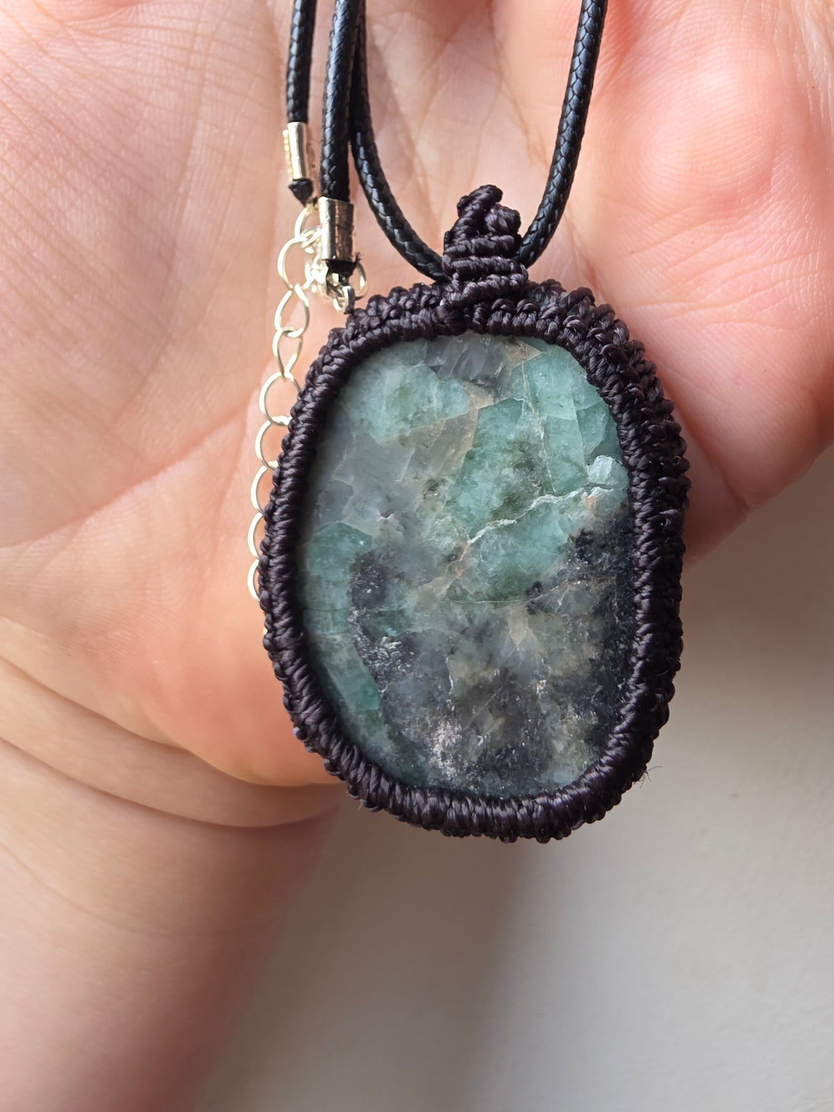 Natural Crystal Macramé Necklace | Growth & Resilience Collection – Choose Your Stone
