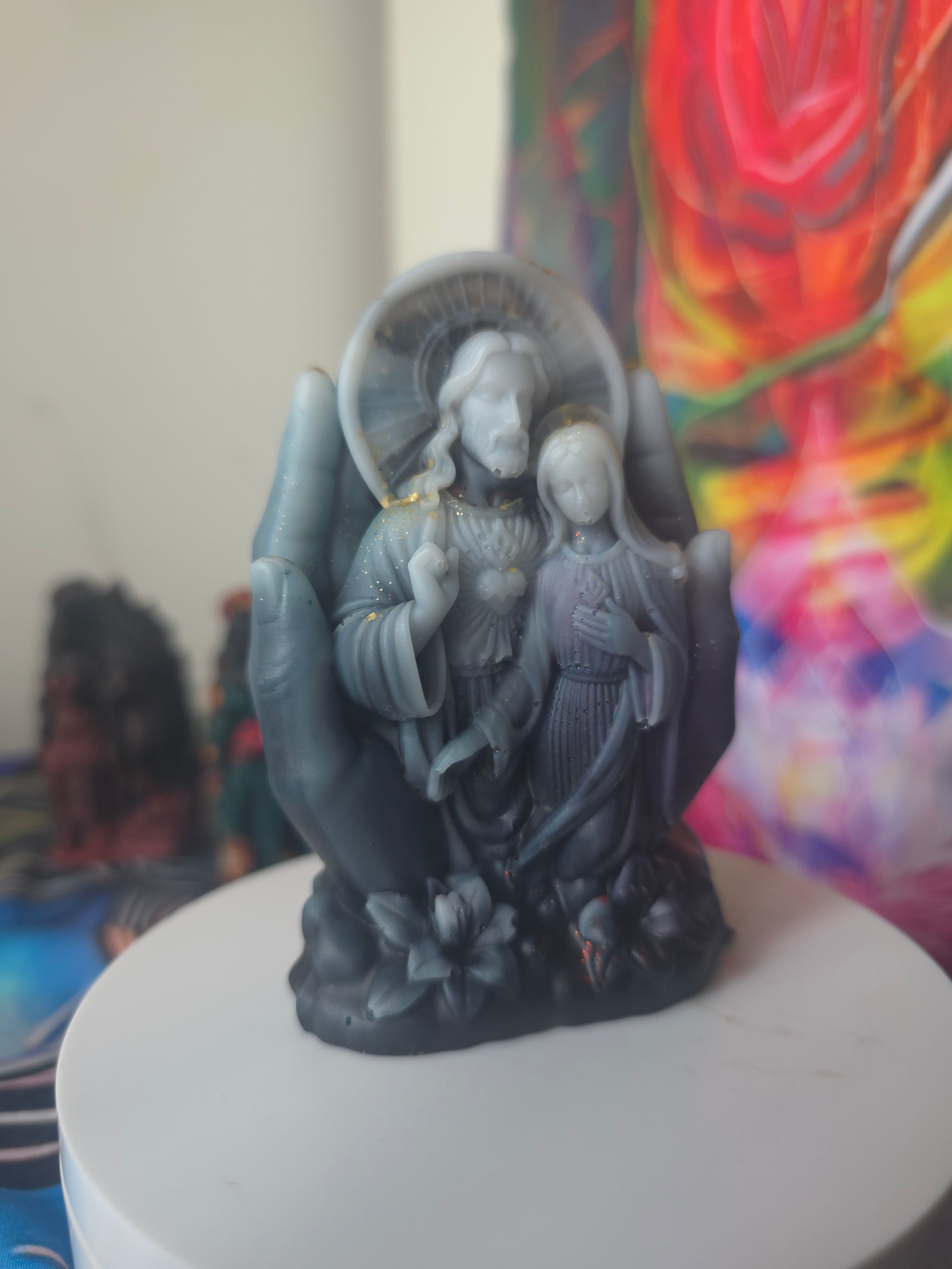 Jesus & Mary Magdalene Sacred Union – Handmade Resin Spiritual Statue
