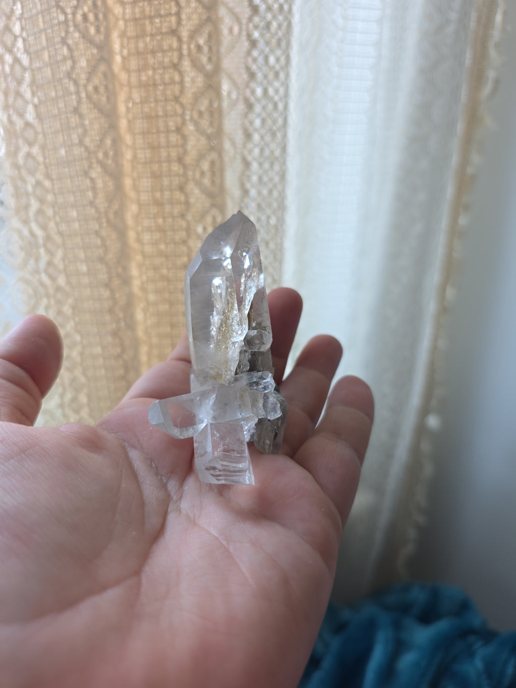 Clear Quartz Cluster with Companion Crystals