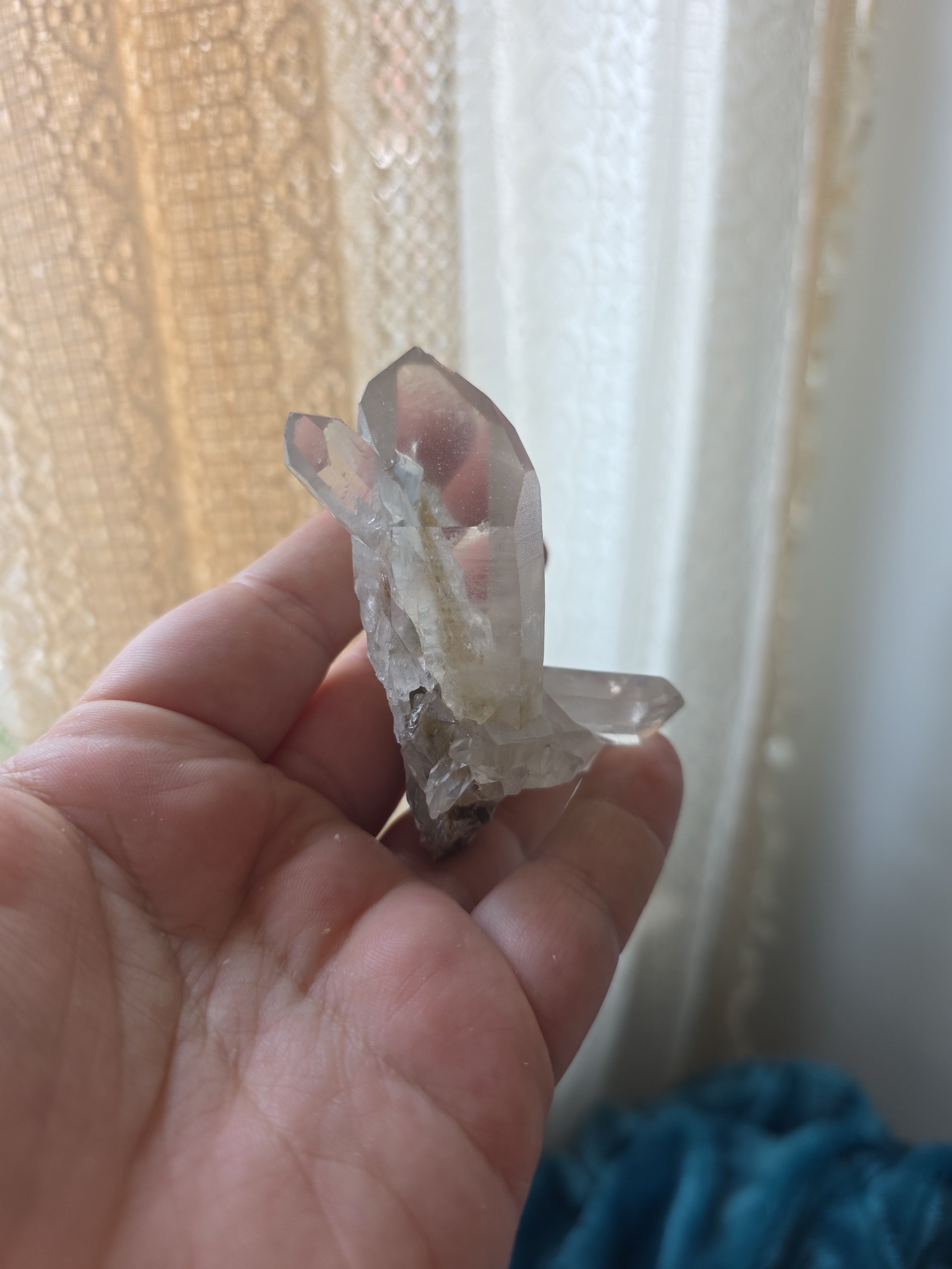 Clear Quartz Cluster with Companion Crystals