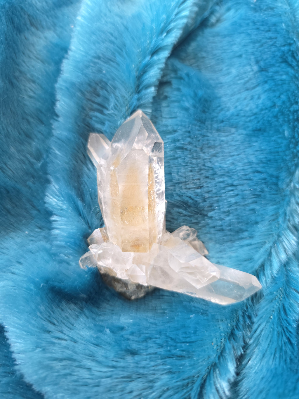 Clear Quartz Cluster with Companion Crystals