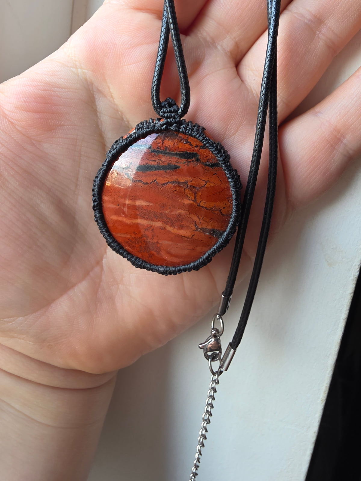 Natural Crystal Macramé Necklace | Growth & Resilience Collection – Choose Your Stone