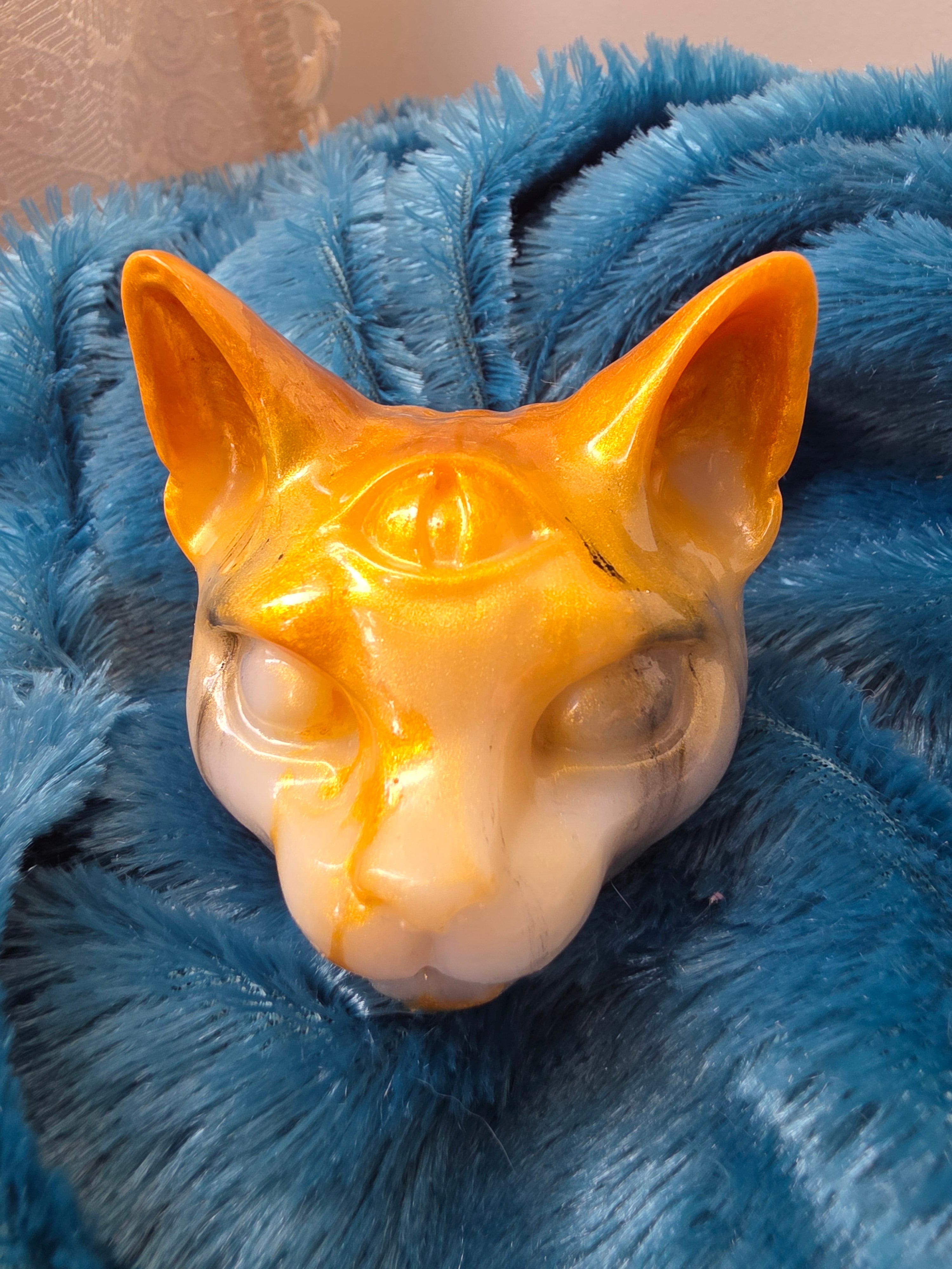 Solar Guardian Sphynx - Handmade statue
