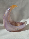 Crescent Moon Candle Holder | Handmade Resin Tealight Holder | Celestial Home & Altar Decor