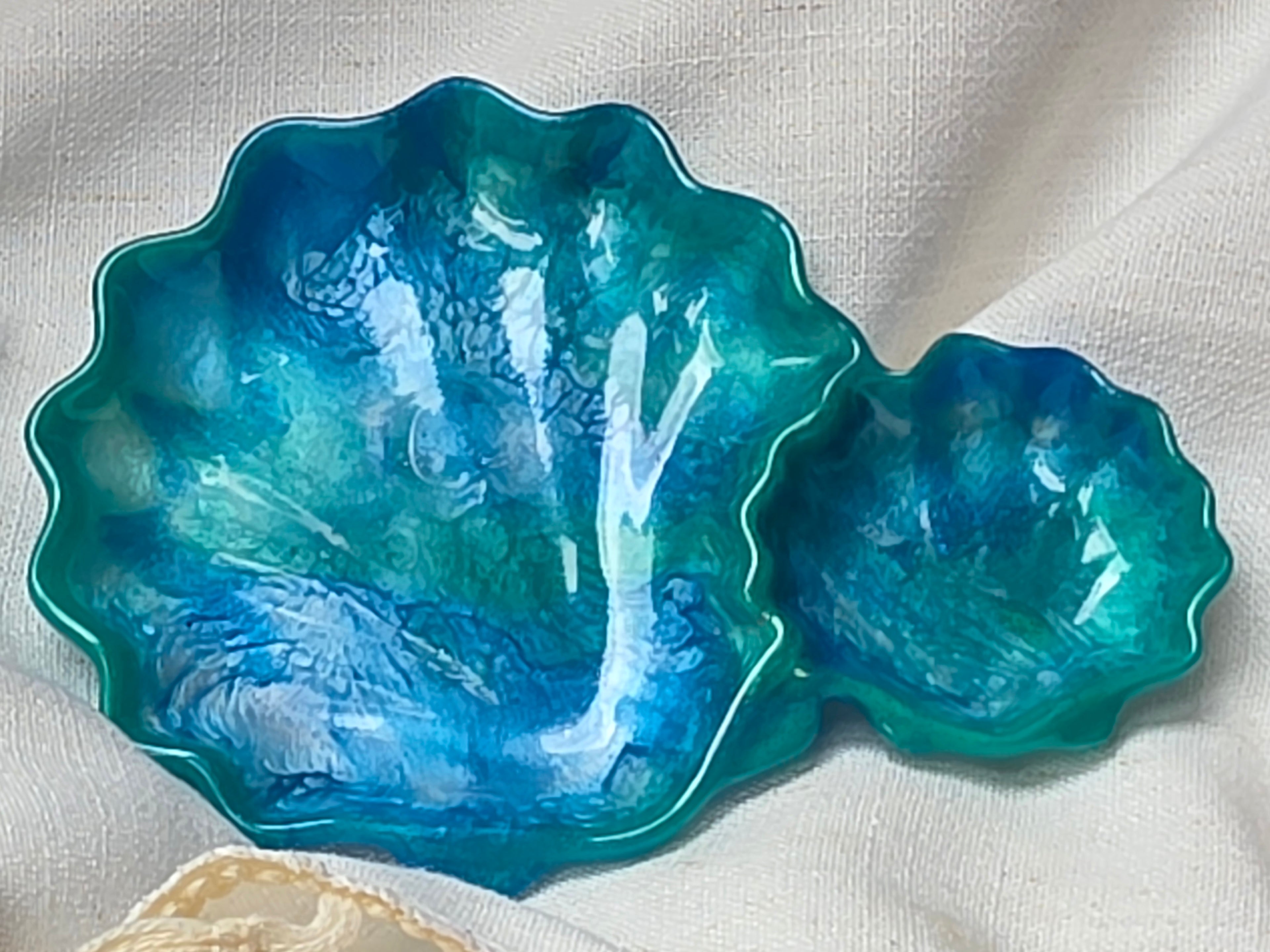 Ocean Whisper — Resin Trinket Dish