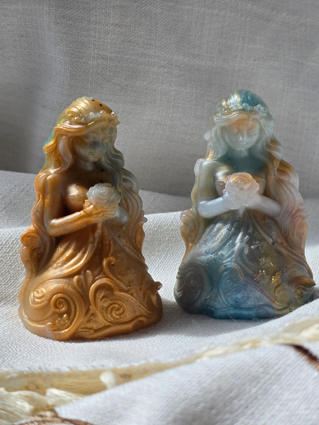 Rose Keeper (Imperfect) | Handmade Resin Goddess