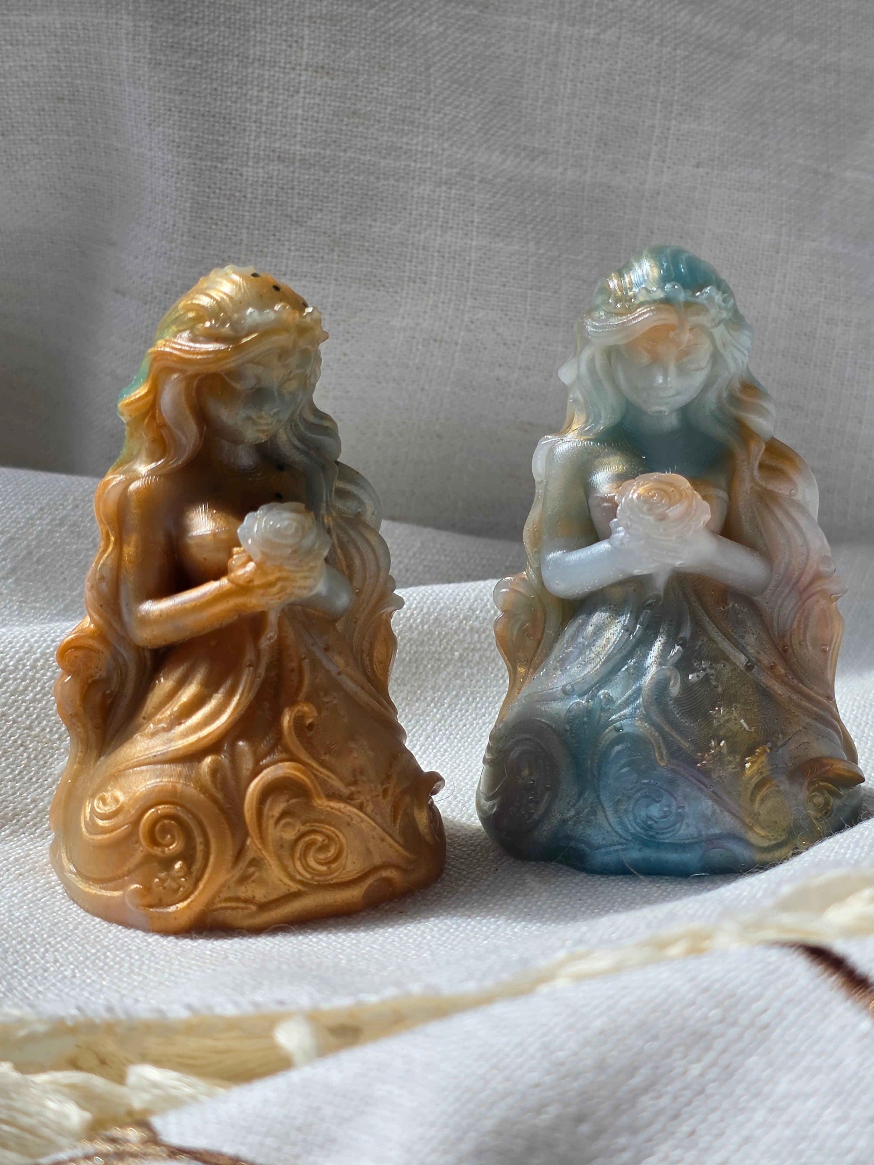 Rose Keeper (Imperfect) | Handmade Resin Goddess