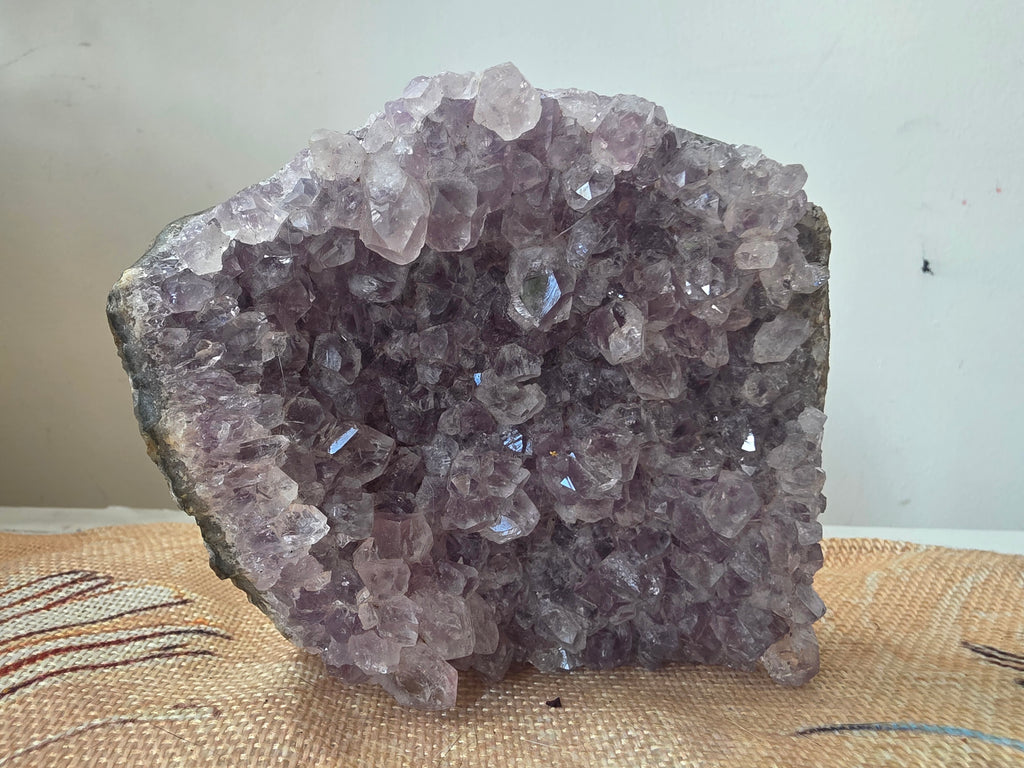 Natural Brazilian Amethyst Cluster | Druzy Crystal Geode Specimen