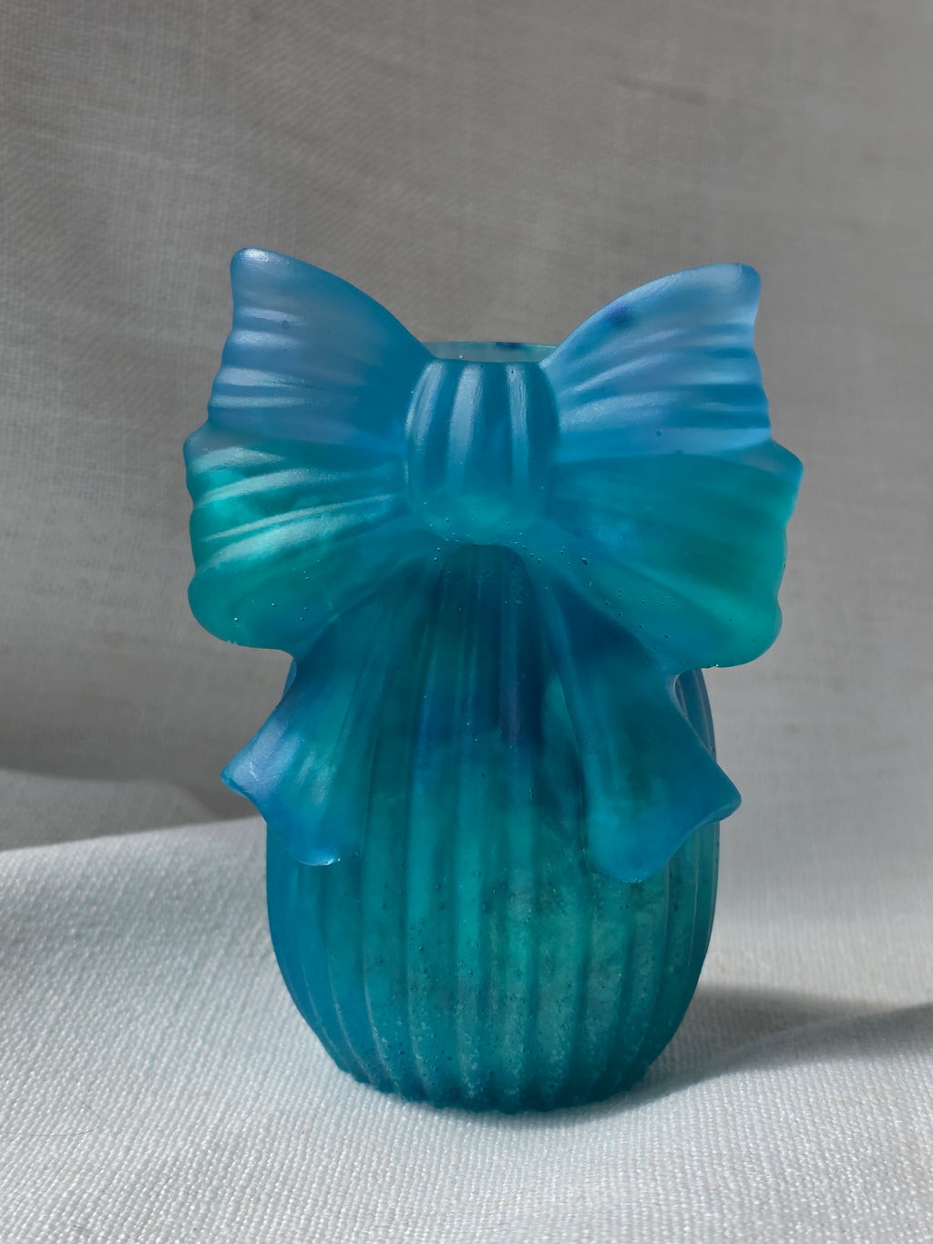 Ribbon Vase | Decorative Bow Vase (Handmade Resin)