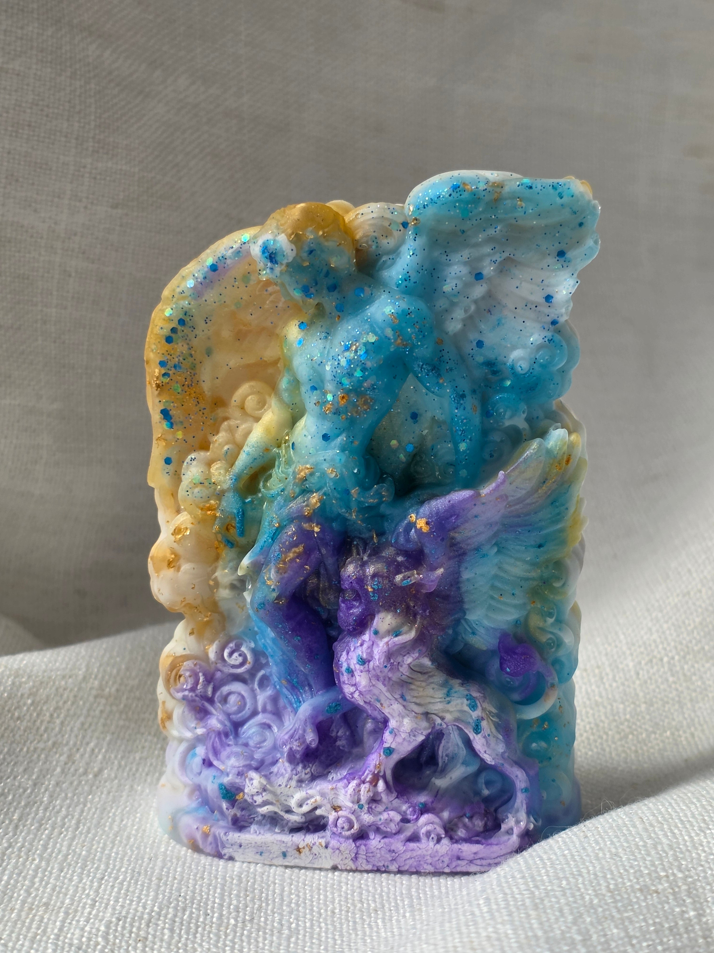Celestial Guardian | Angel & Griffin Sculpture