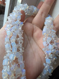 Handmade Clear Quartz & Opalite Multi-Strand Necklace | Ethereal Statement Jewellery